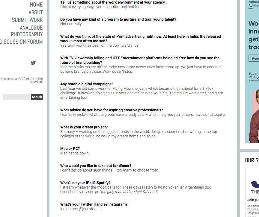 DESICREATIVE INTERVIEW 3