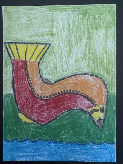 Mixed Media (Colored Pencil & Pencil), Flat Graphic Colors, Metamorphism/Transformation