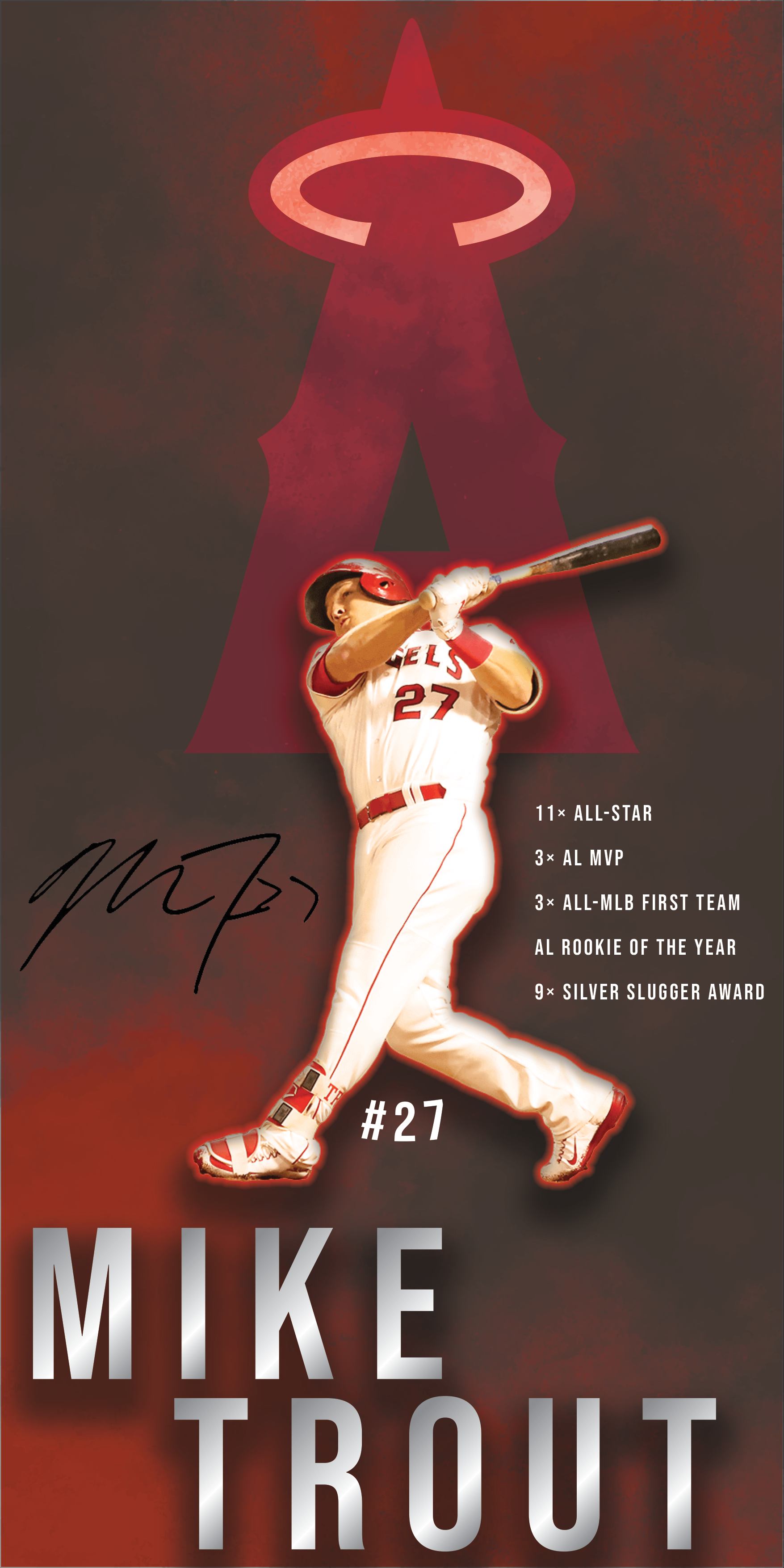 Mike Trout Sports Poster