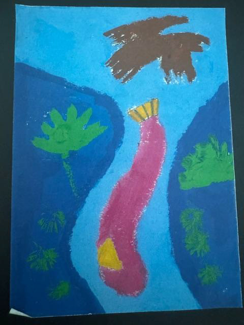 Watercolor, Form Distortion/Exaggeration, Movement/Rhythm