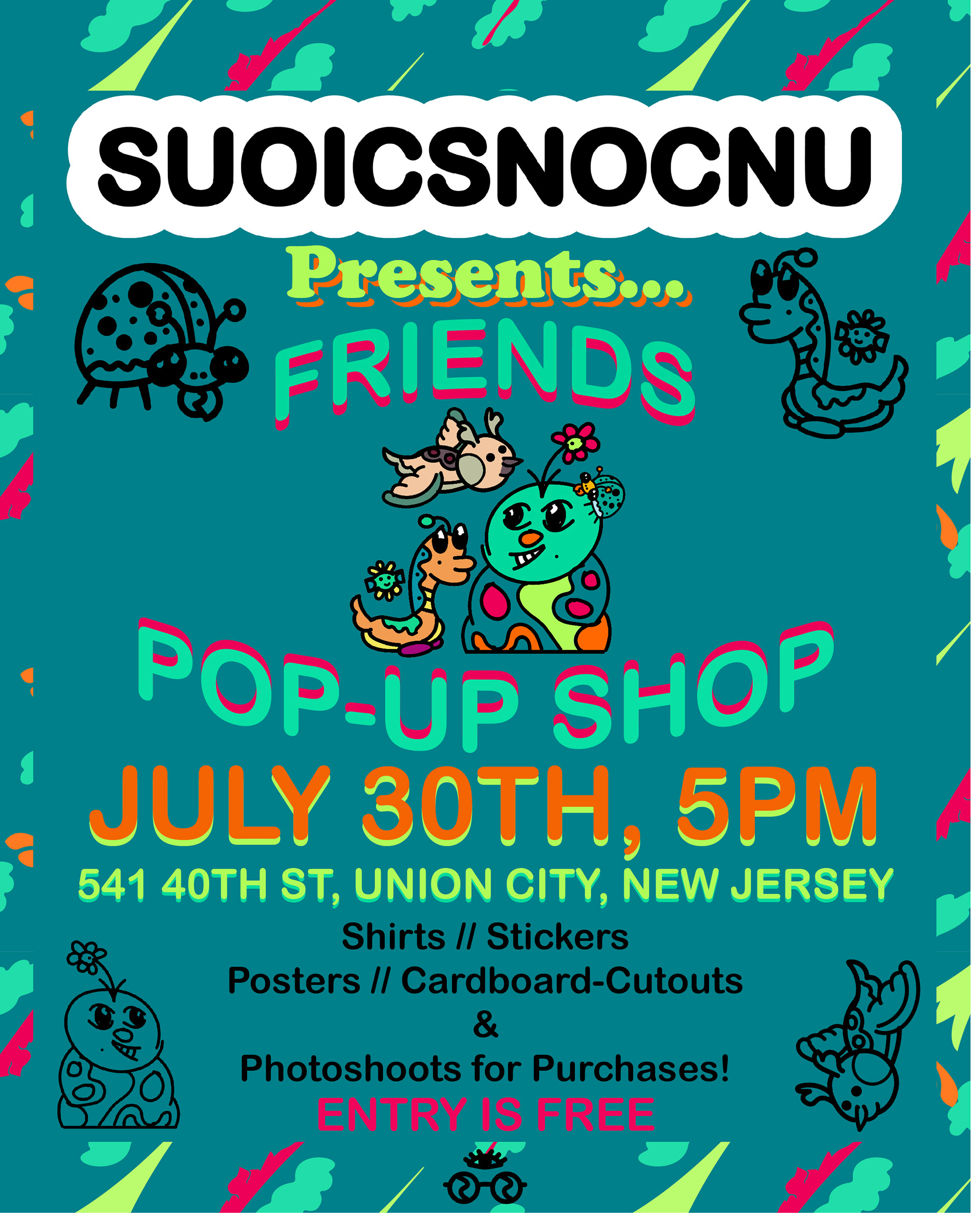 Suoicsnocnu Friends Pop-up