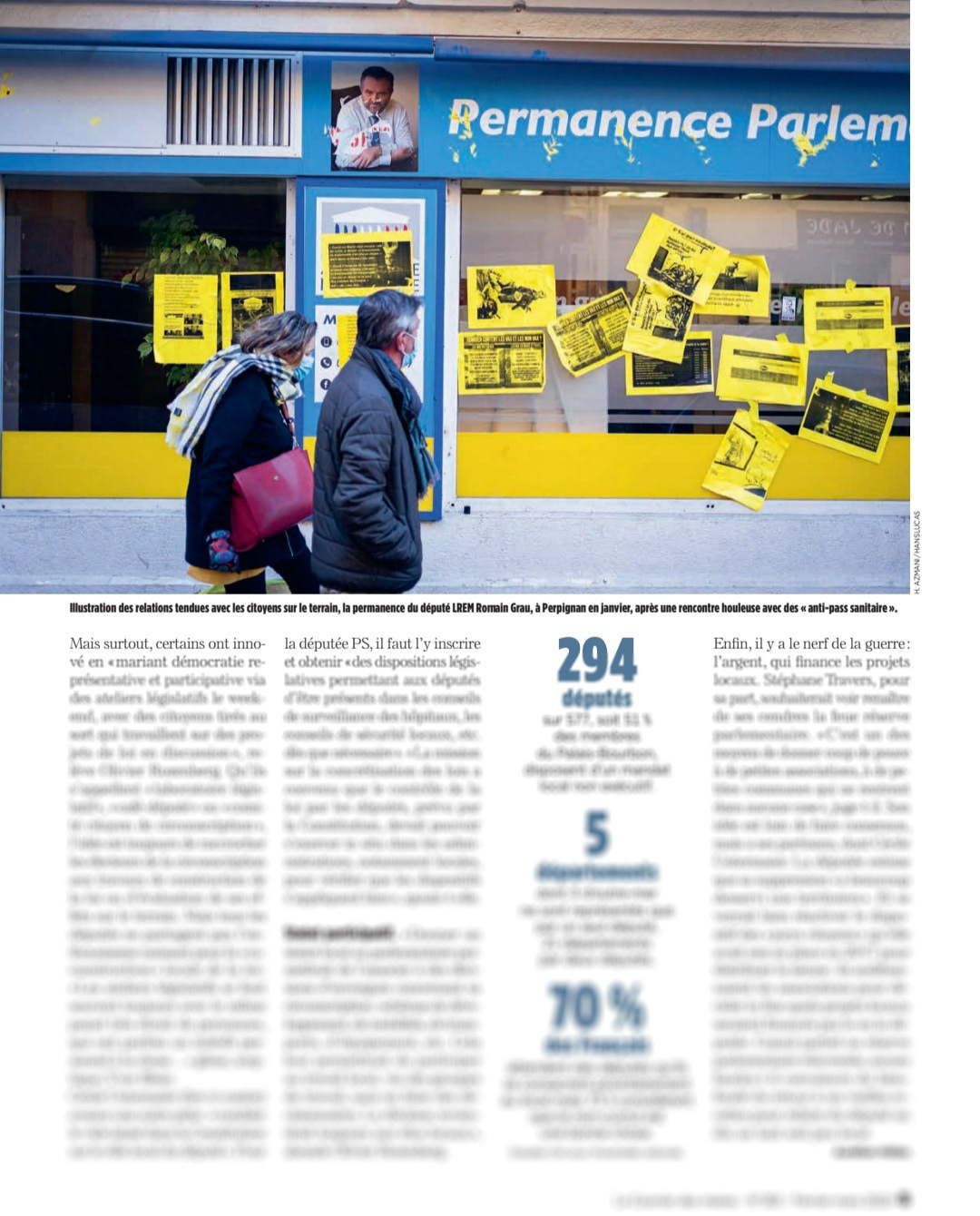 Illustration dans la Gazette des Communes Février - Mars 2022 (Photo Hugo AZMANI / Hans Lucas)