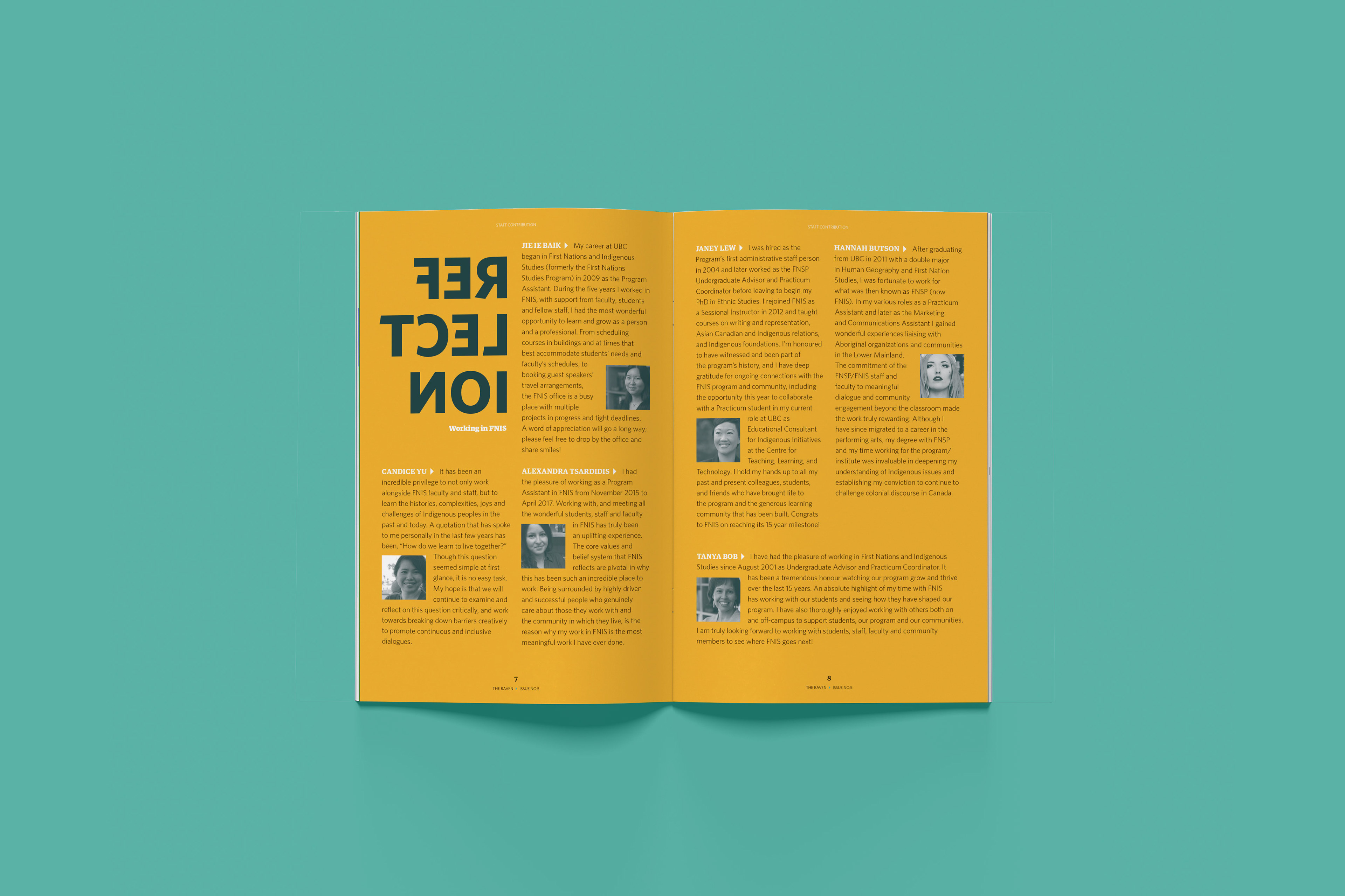The Raven digest magazine spread