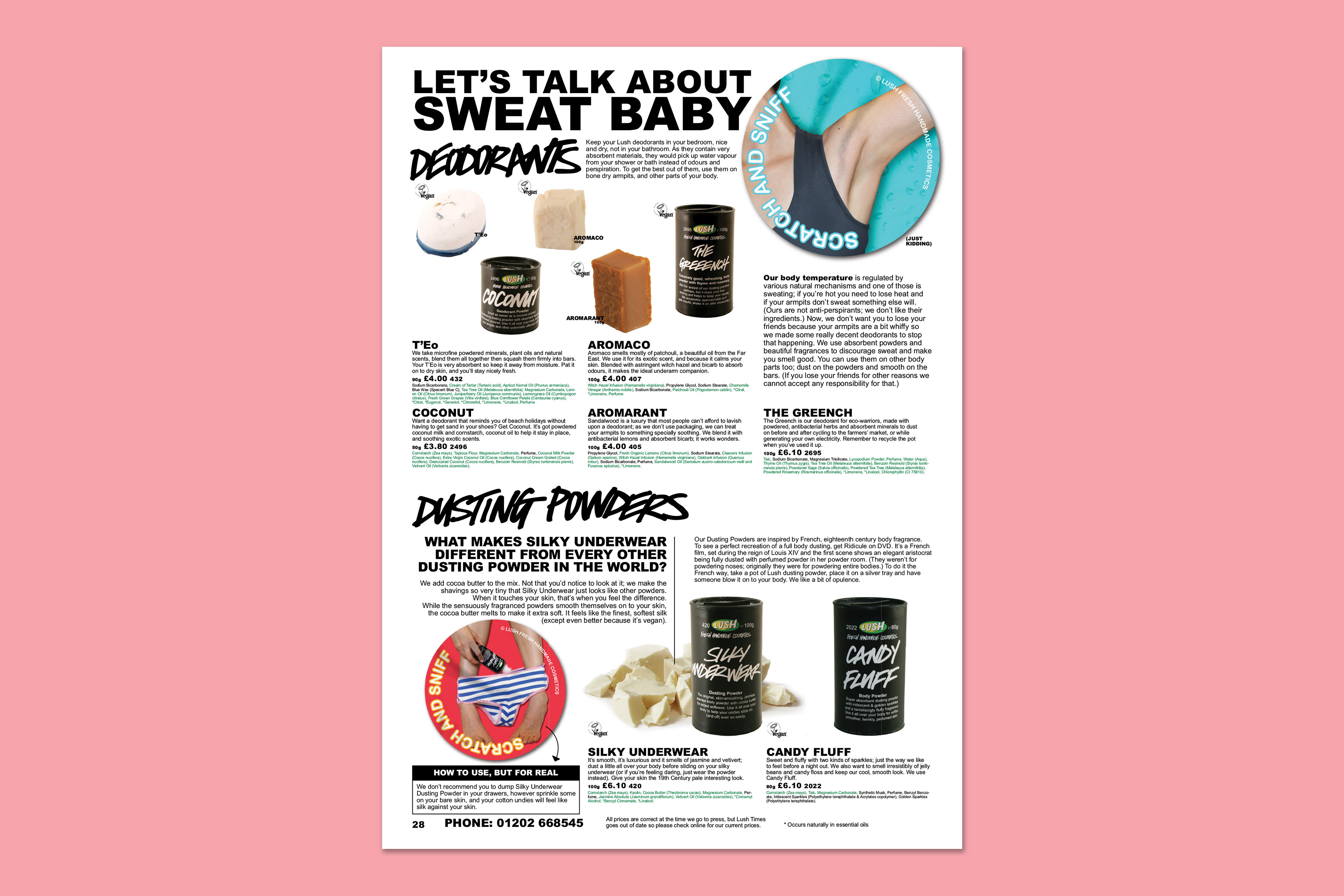 Body Product Page in the LUSH Times