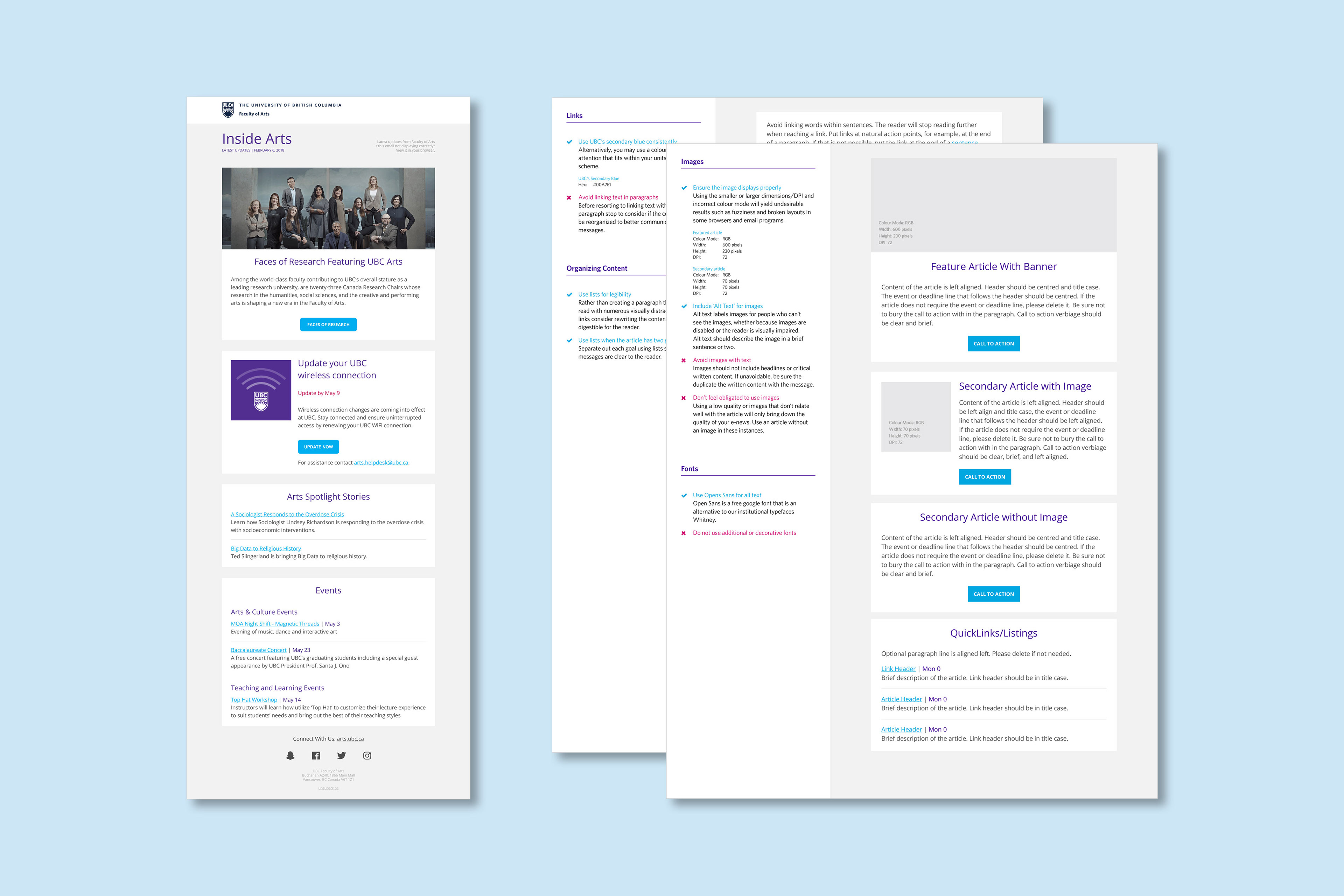 UBC Arts Communications Email Template & User Guide
