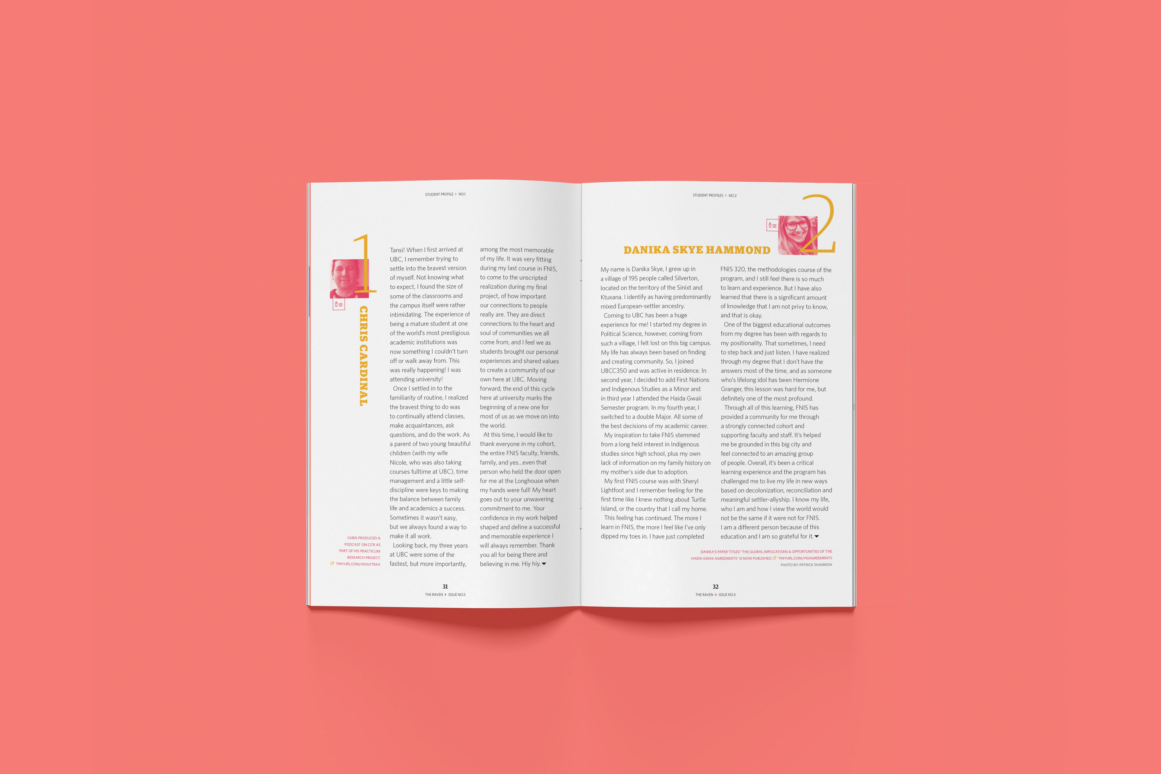 The Raven digest magazine spread