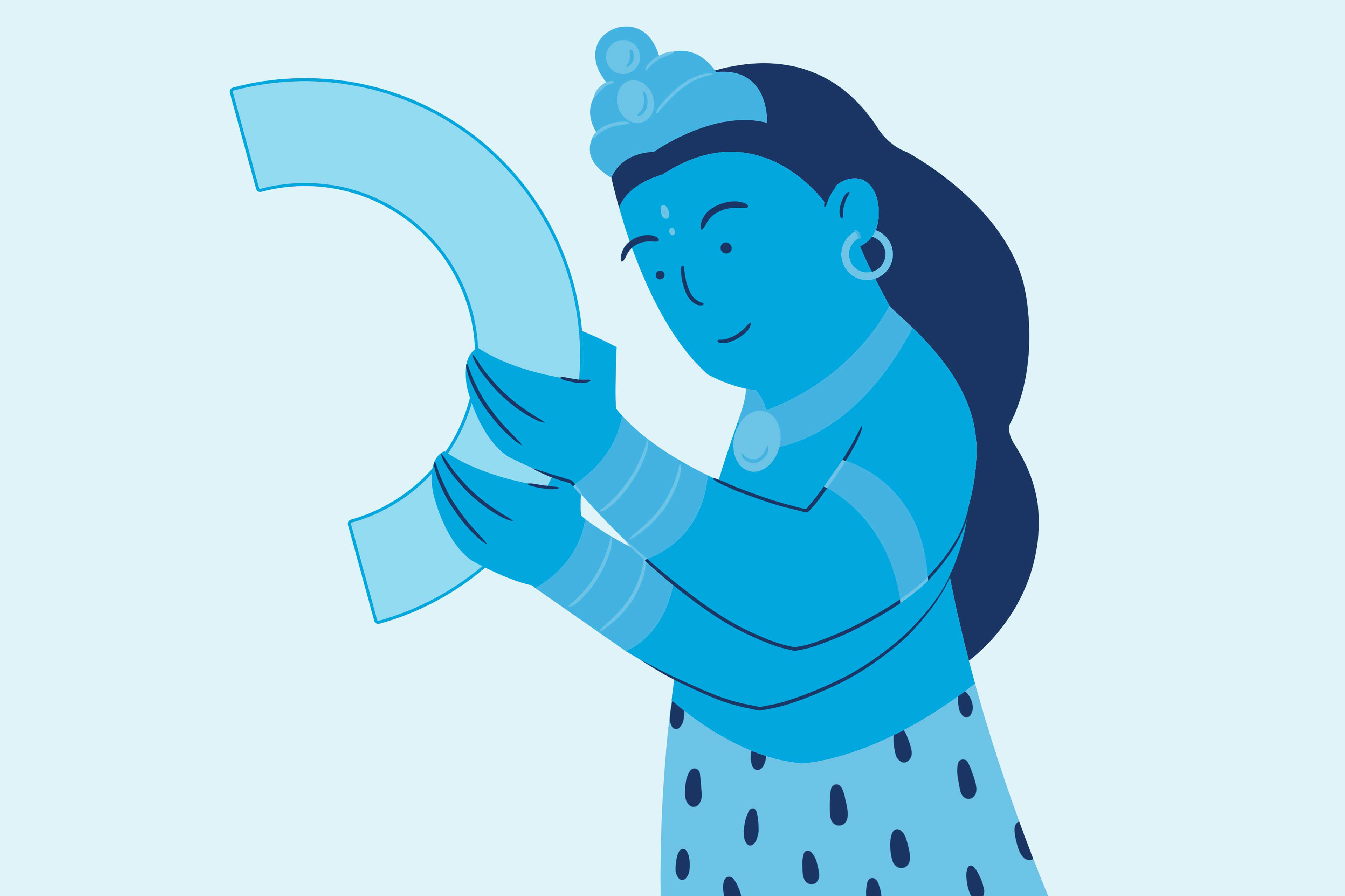 Big Data Religious History editorial Illustration detail