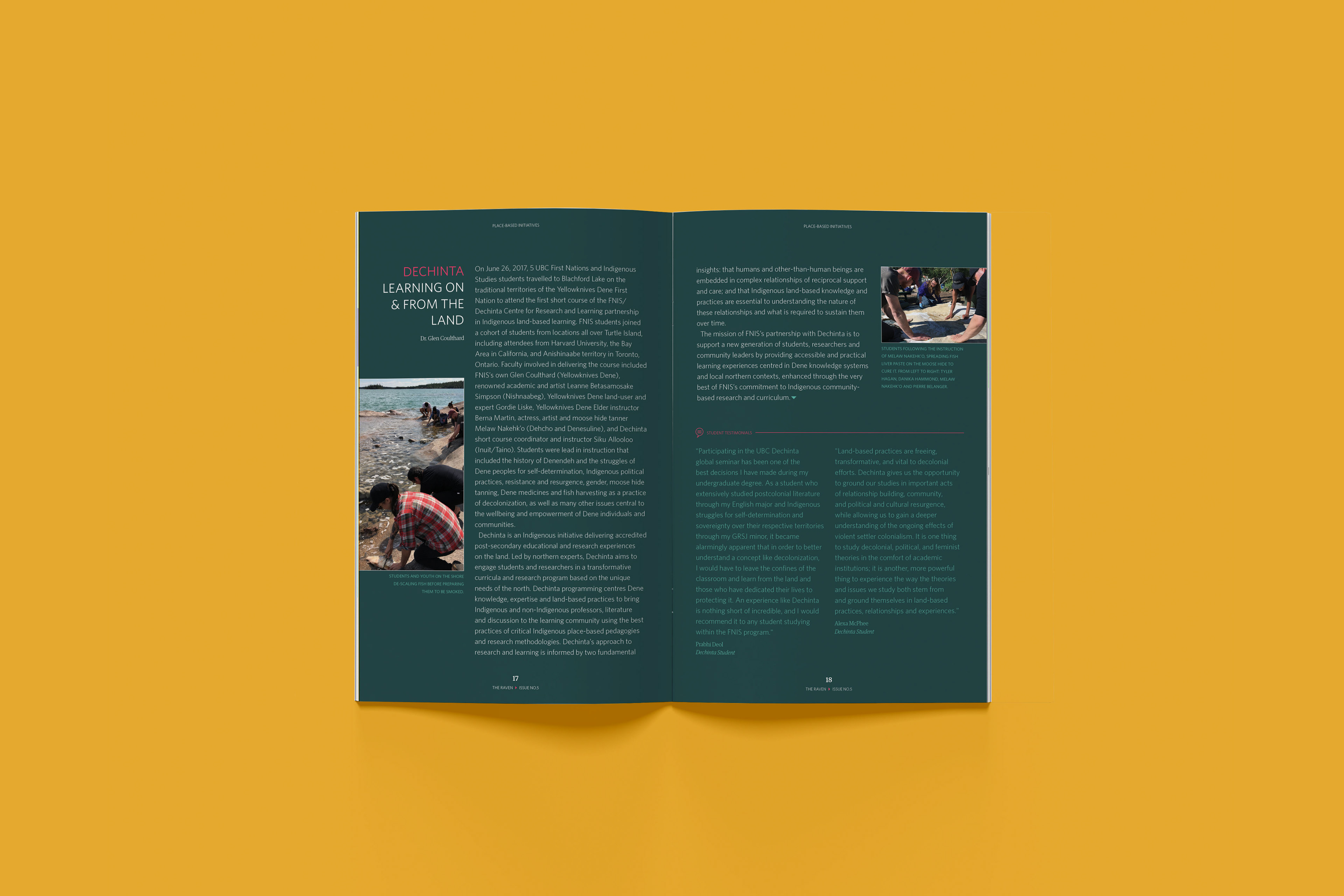 The Raven digest magazine spread