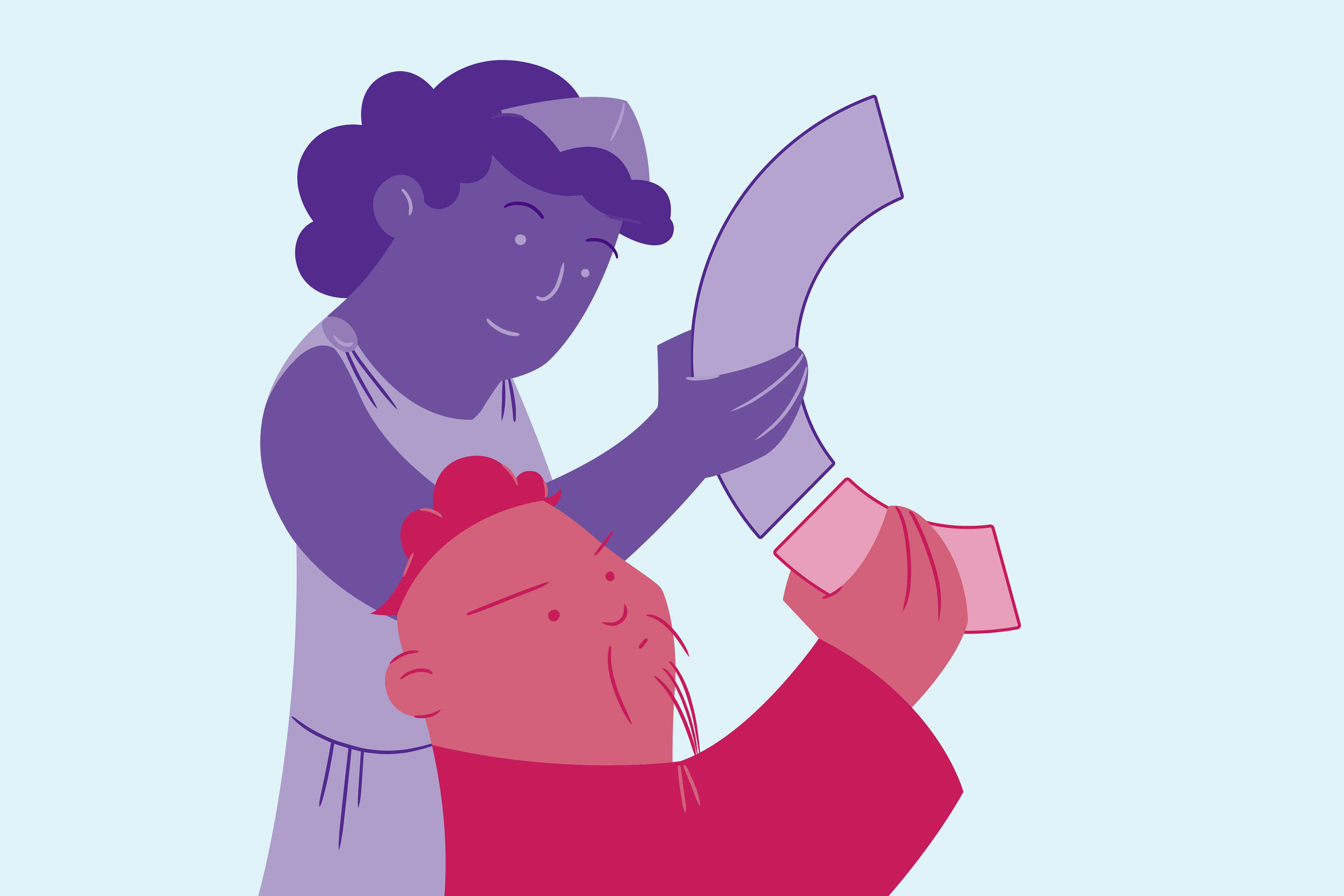Big Data Religious History editorial Illustration detail
