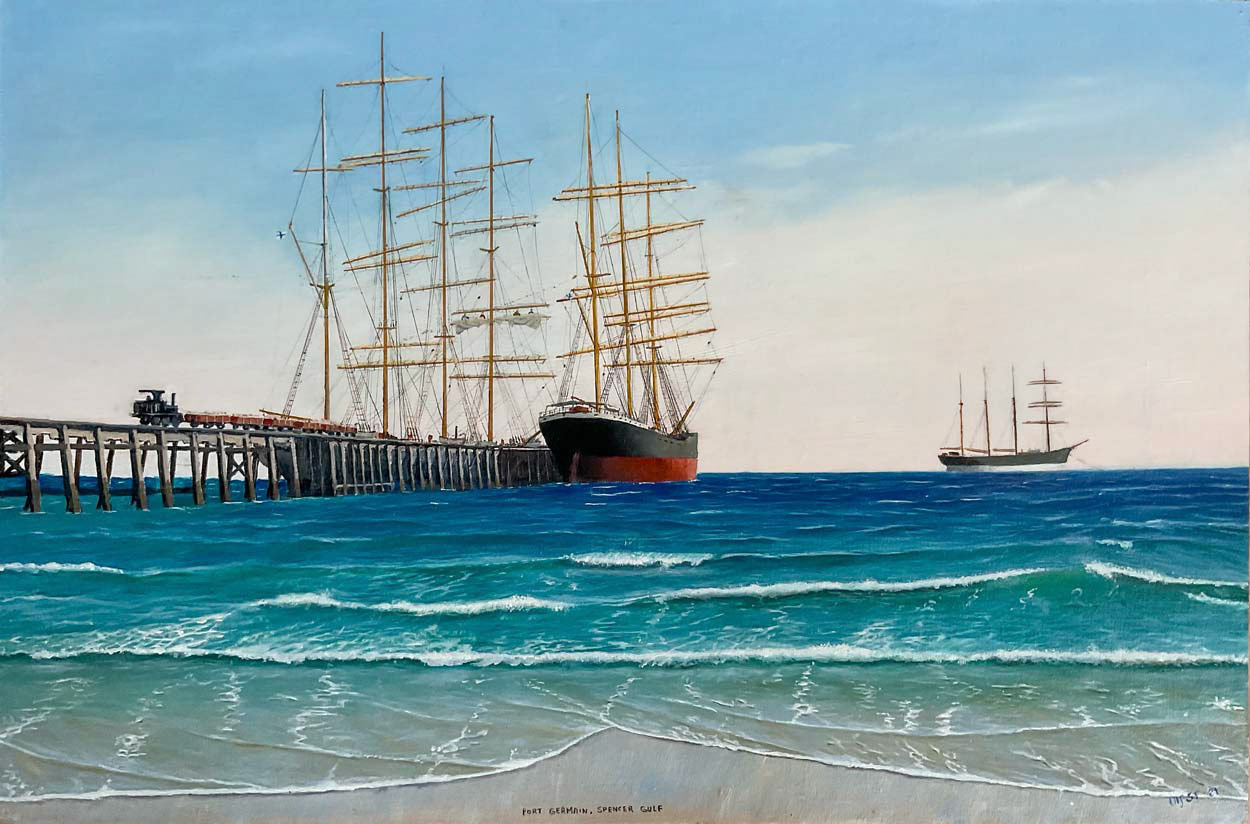 Vetelastning i Port Germain 95x65 cm olja