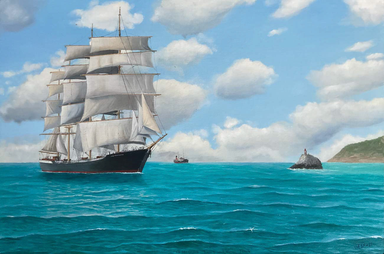 C.B.Pedersen vid Hammond Rock  90x60 cm SÅLD olja