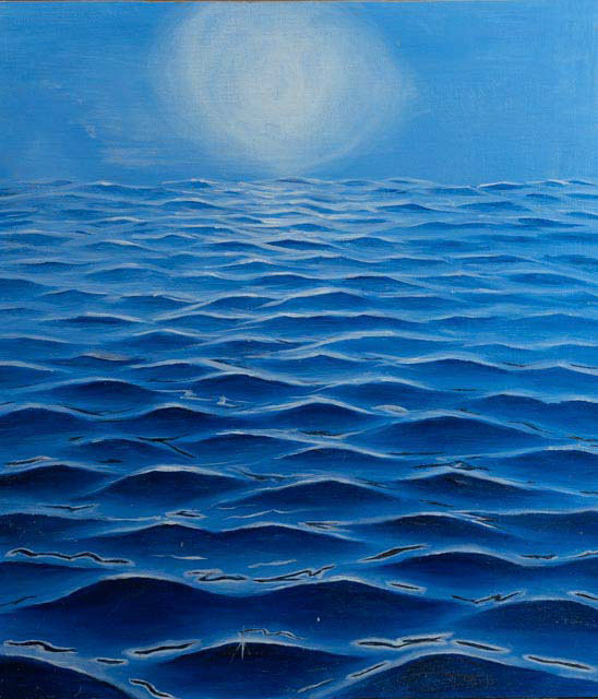 Vågspel 44x39 cm olja