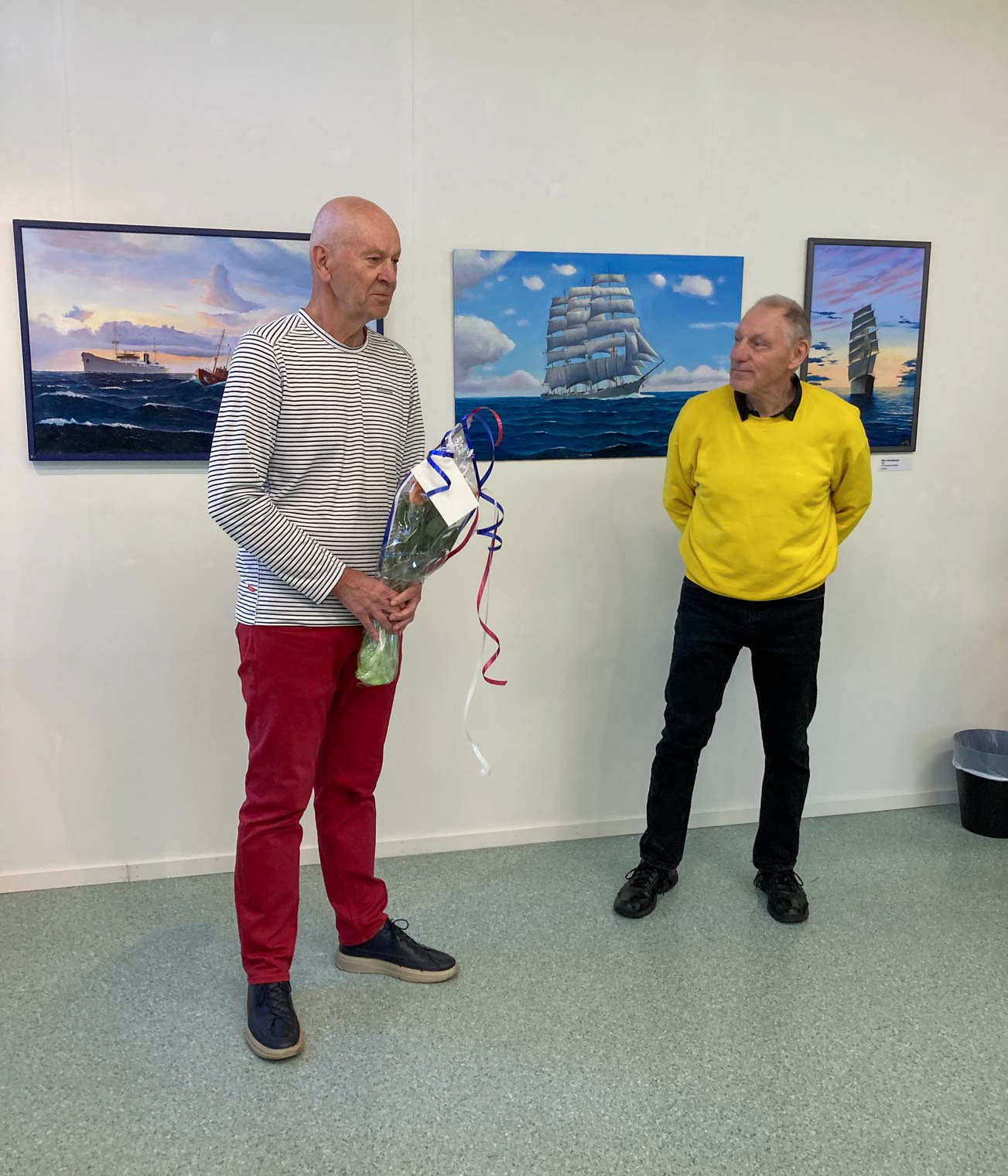 Tacktal vid vernissagen Hallstaviks Konsthall