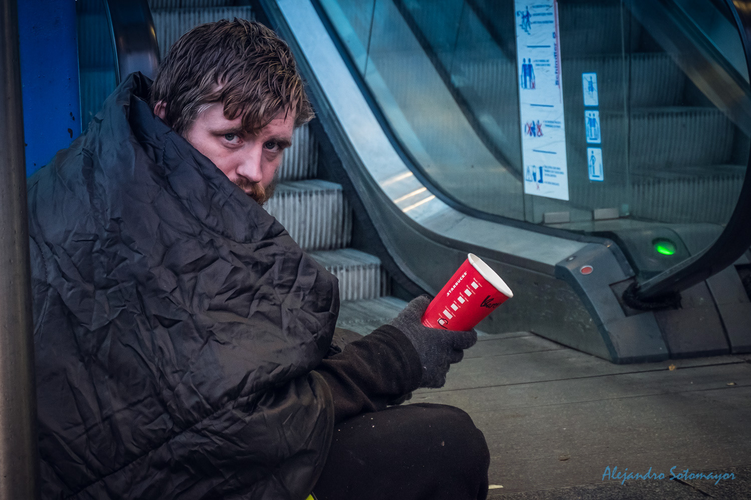 Homeless, Estación Conolly, Dublin, Irlanda