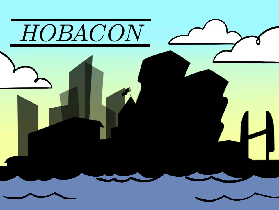 INT. HOBACON CITY – DAY We pan into a view of HOBACON CITY PBNJ—THE LAND OF OPPORTUNATEA.