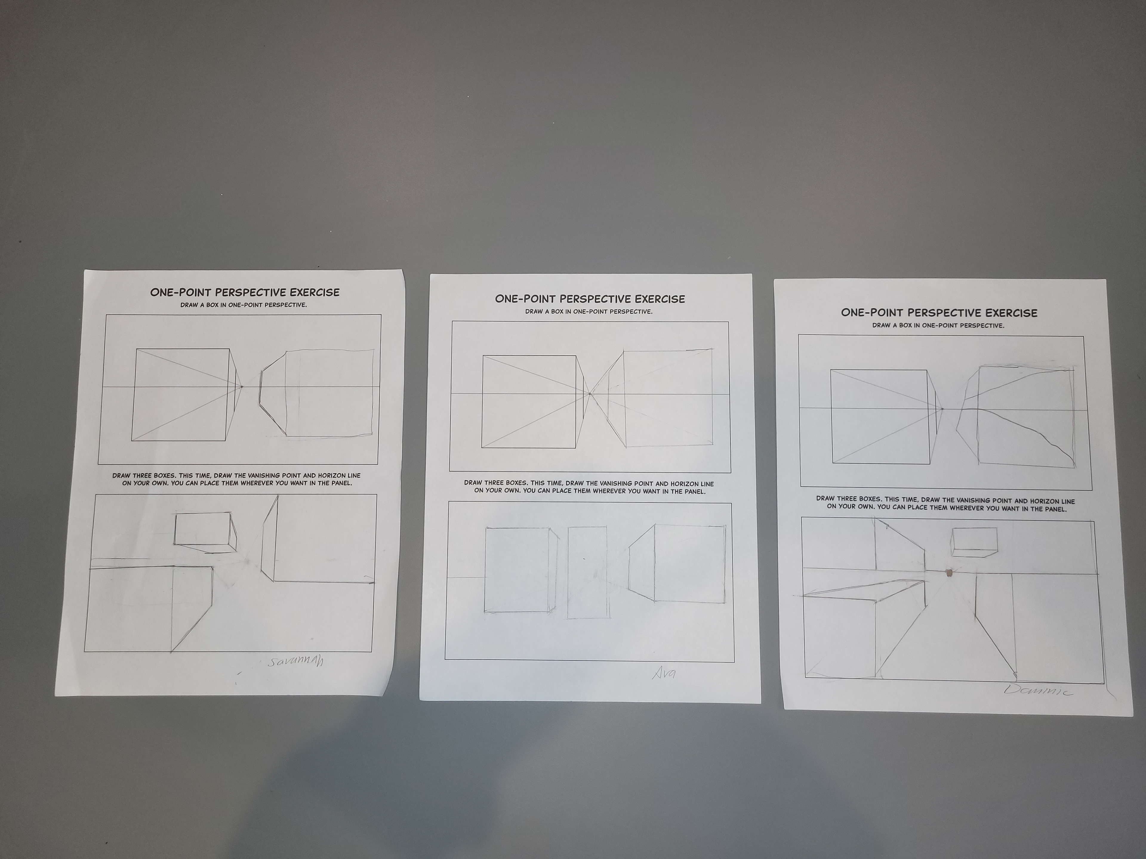 One Point Perspective Exercise