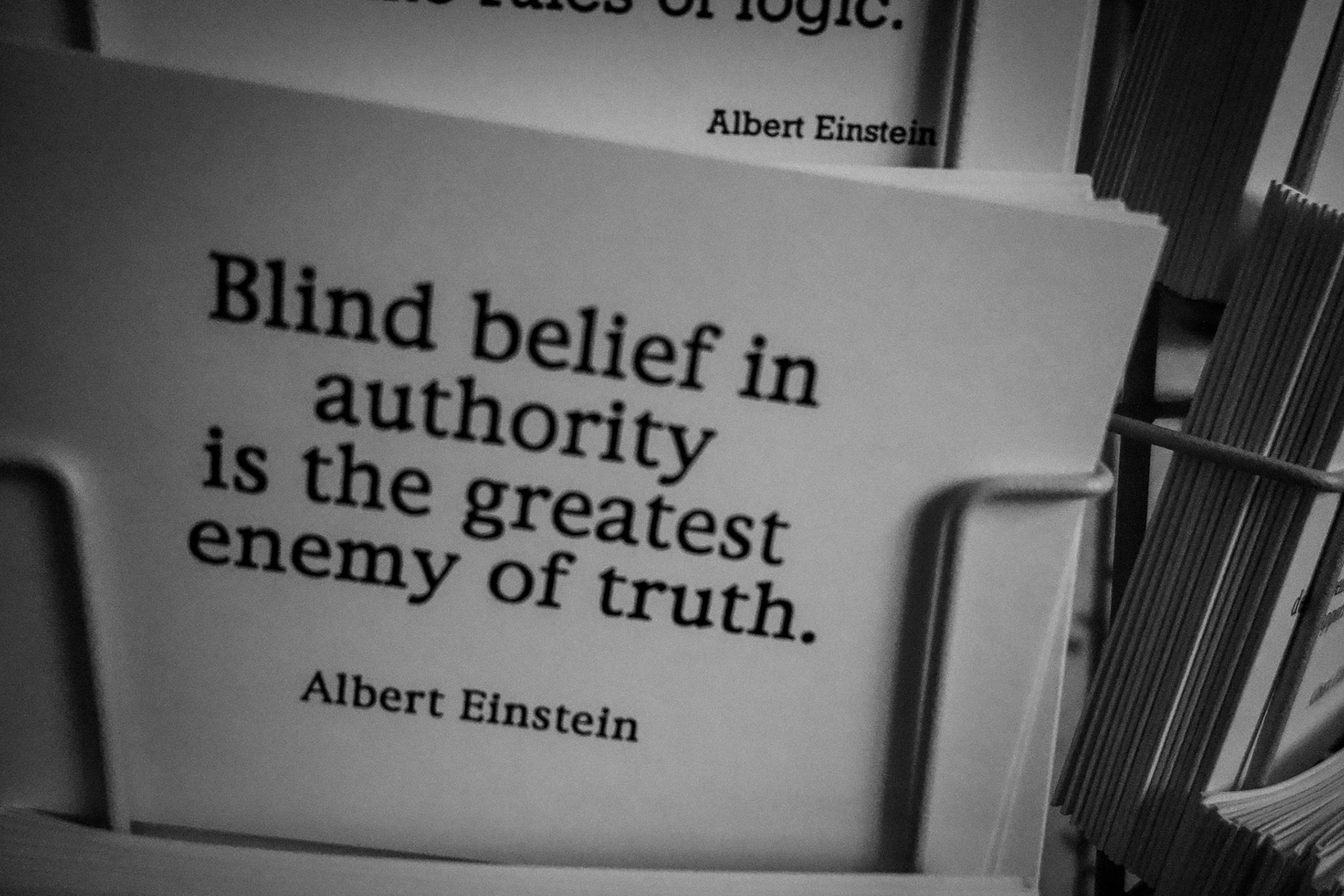 Blind belief