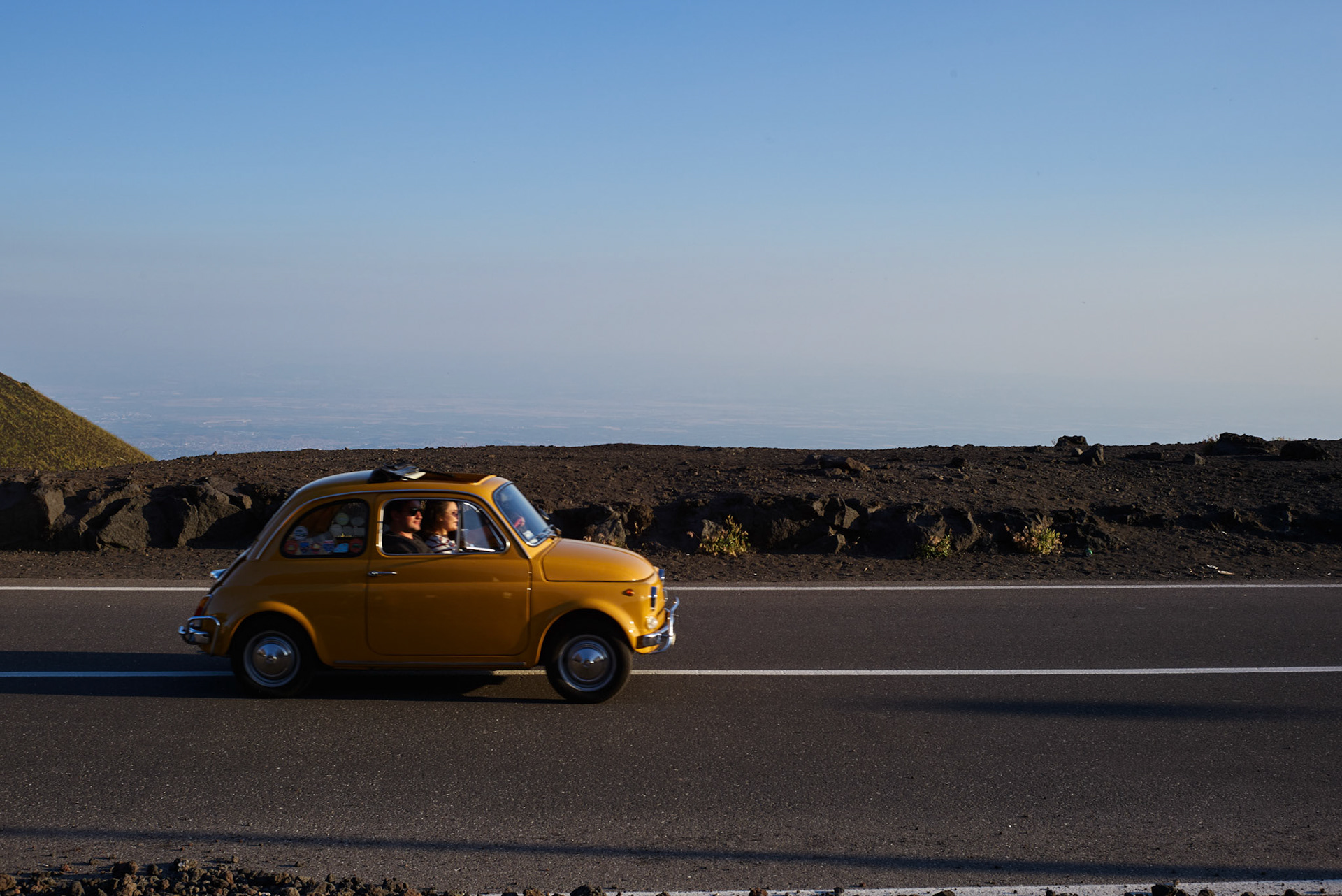 Fiat 500 yellow