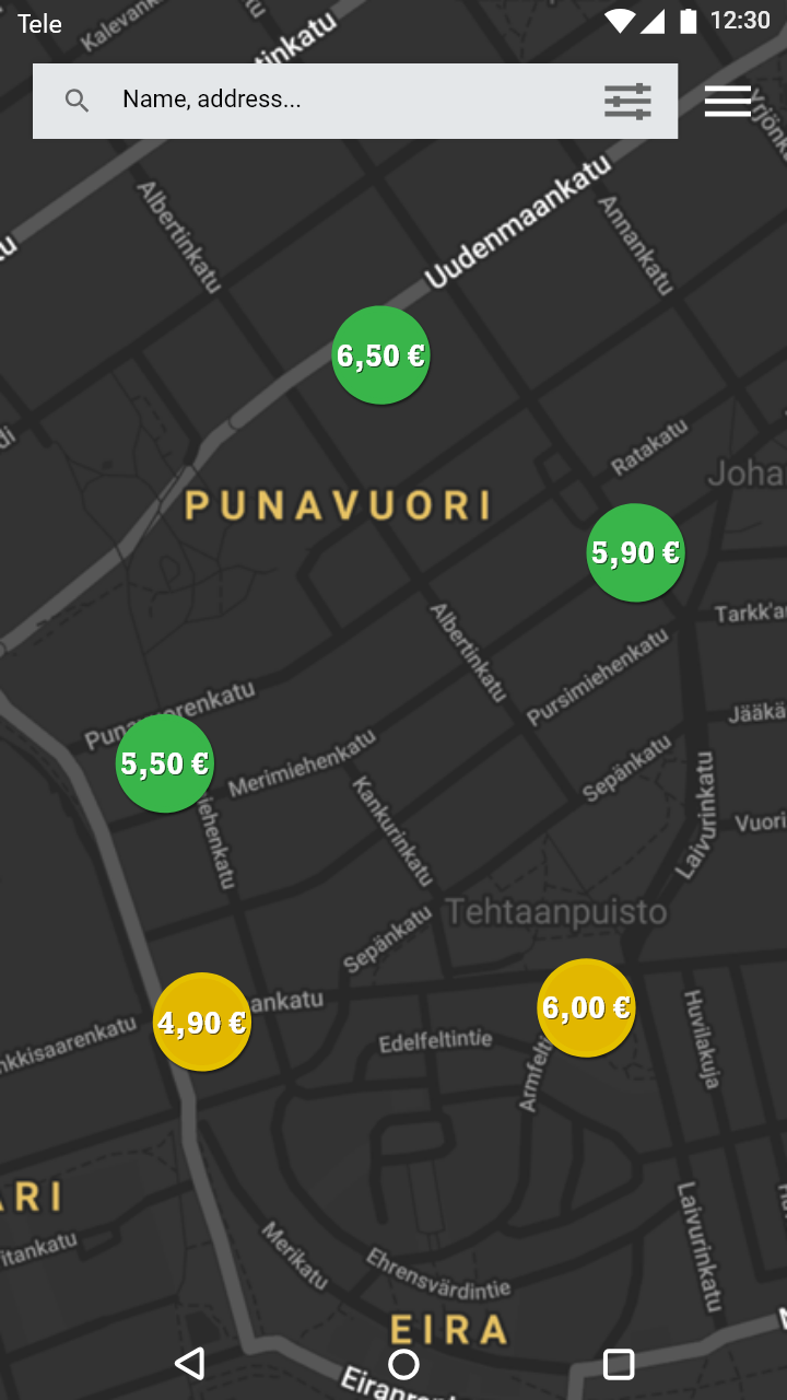 App Concept - Stobe - Find pubs according to pricing, music genres, room to sit etc.