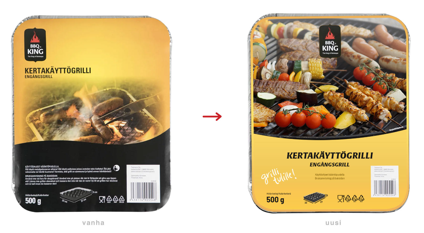 Disposable grill - Package Design - Personal project