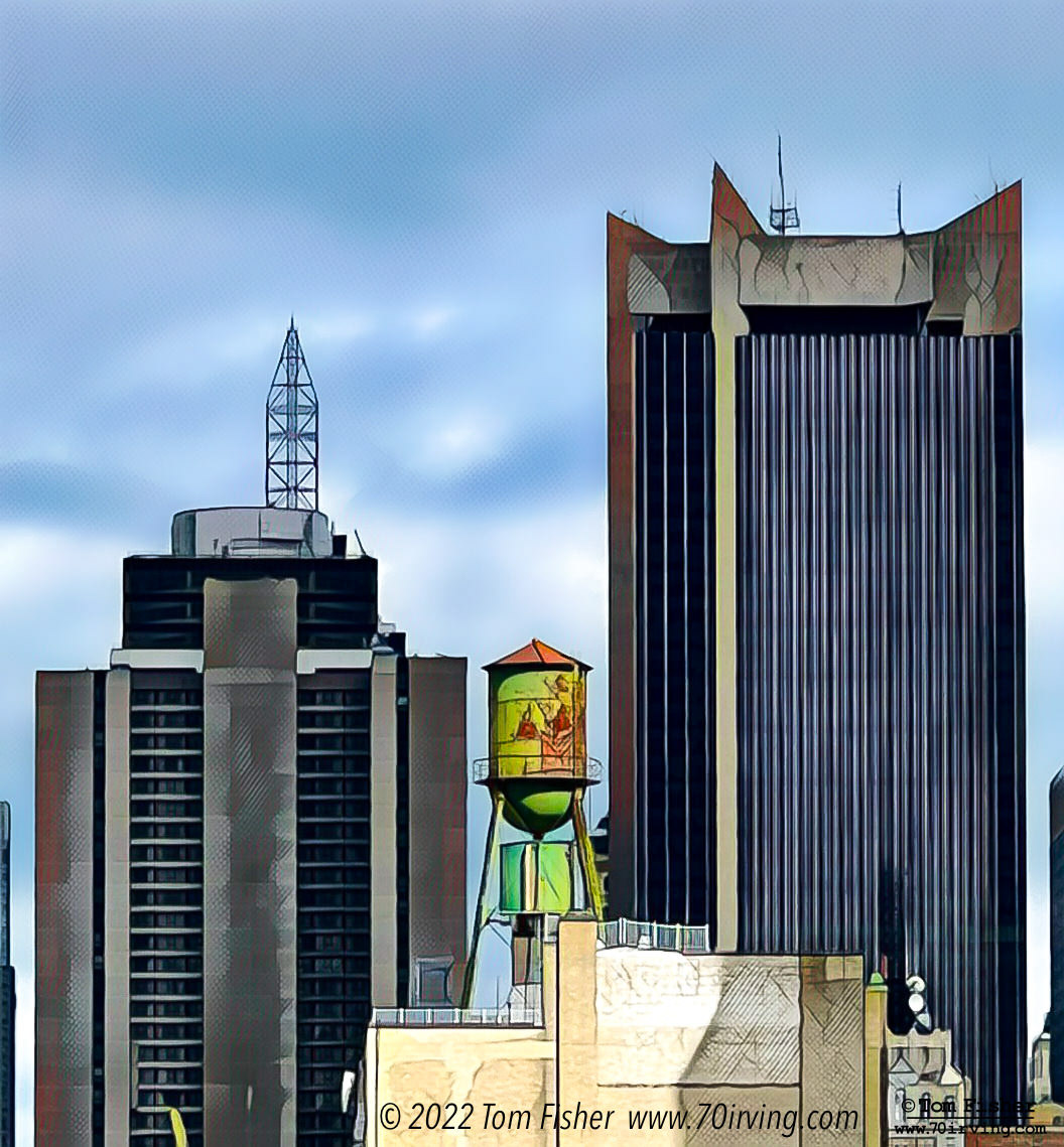 The Old & The New: an iconic NYC water tower embraced by modern architecture