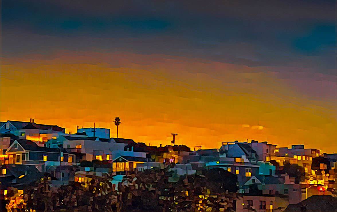 Sunset in the Hills of San Francisco CA