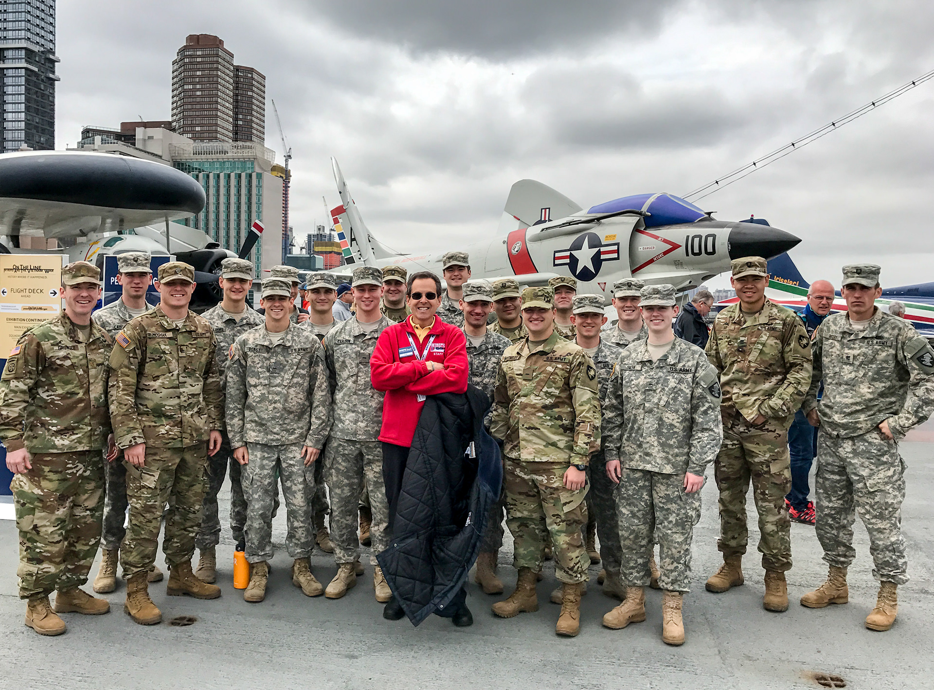 Me proudly giving a tour to a group of West Point Cadets