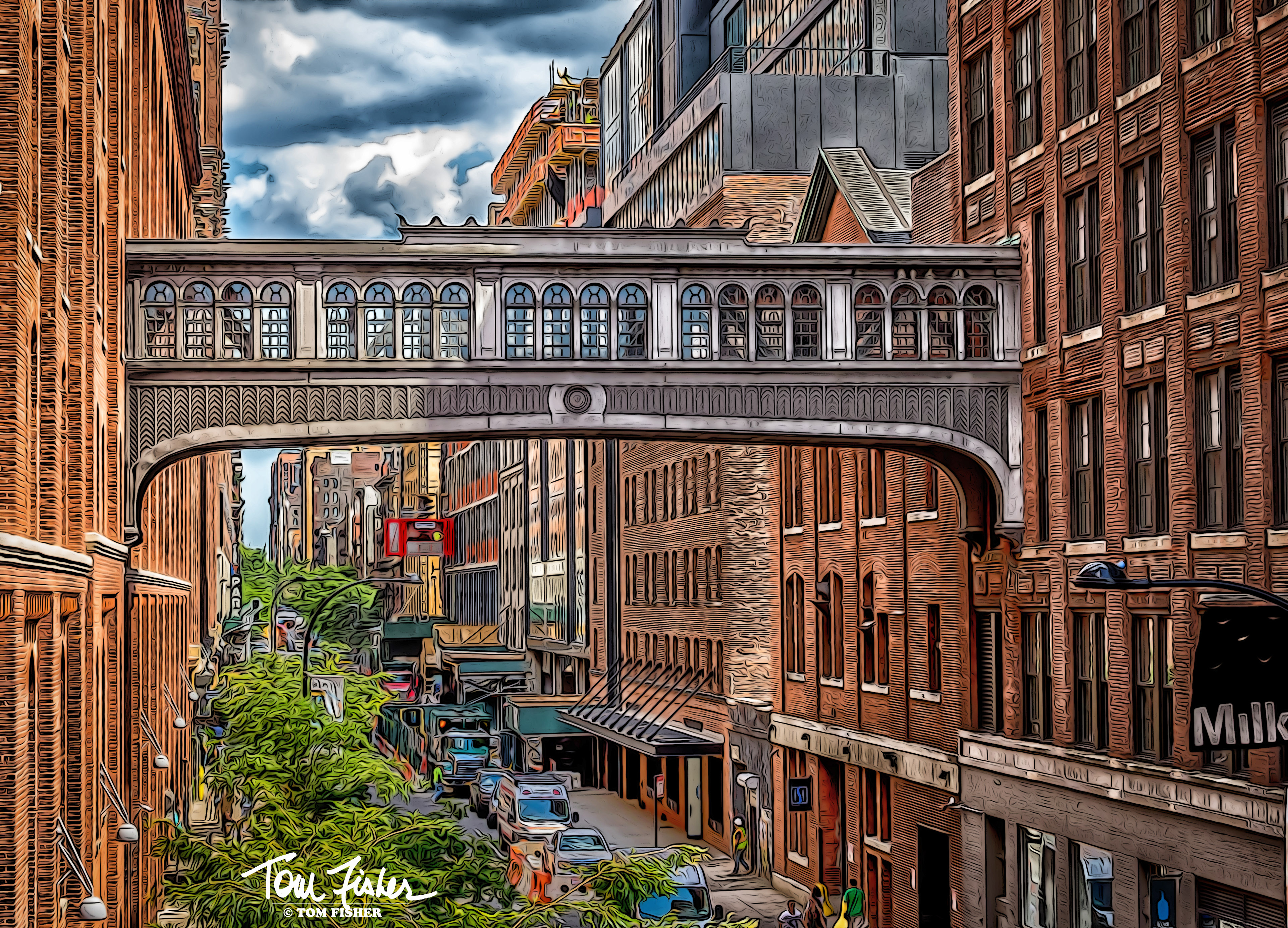 Oreo Way Skybridge - built by Nabisco in 1930 to connect its factory and offices