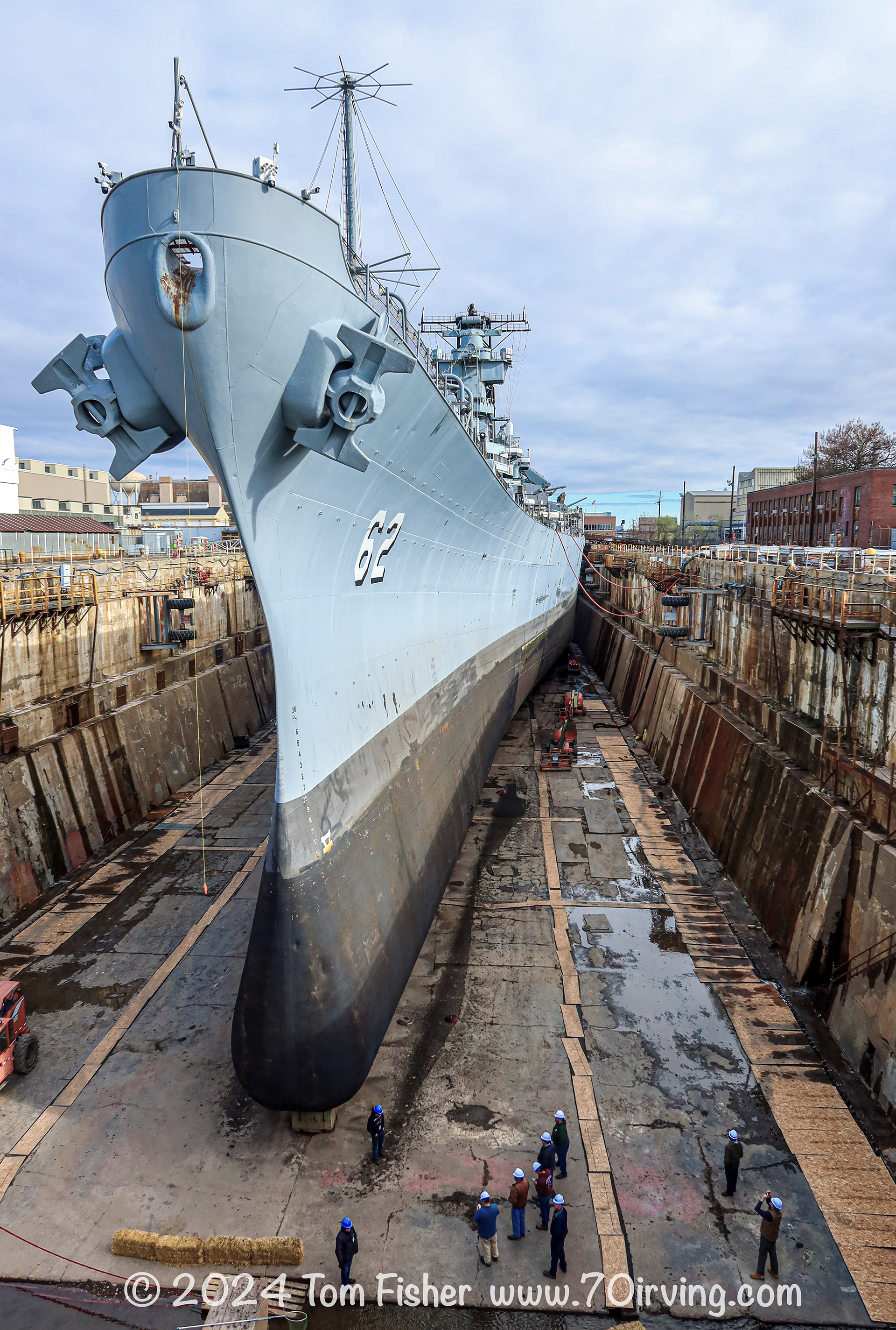 USS NJ in Drydock at Philadelphia, PA