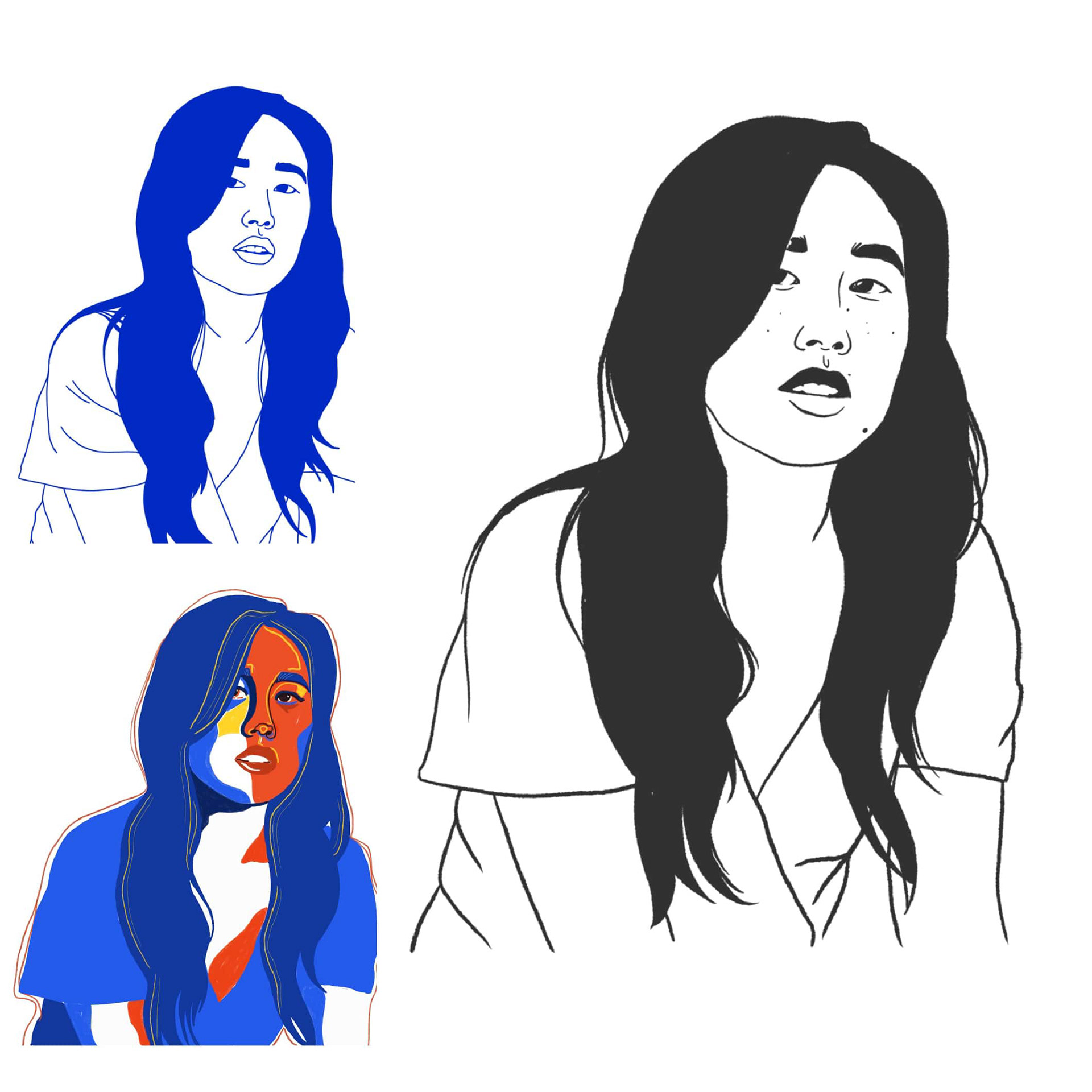 Iterations of the illustration style