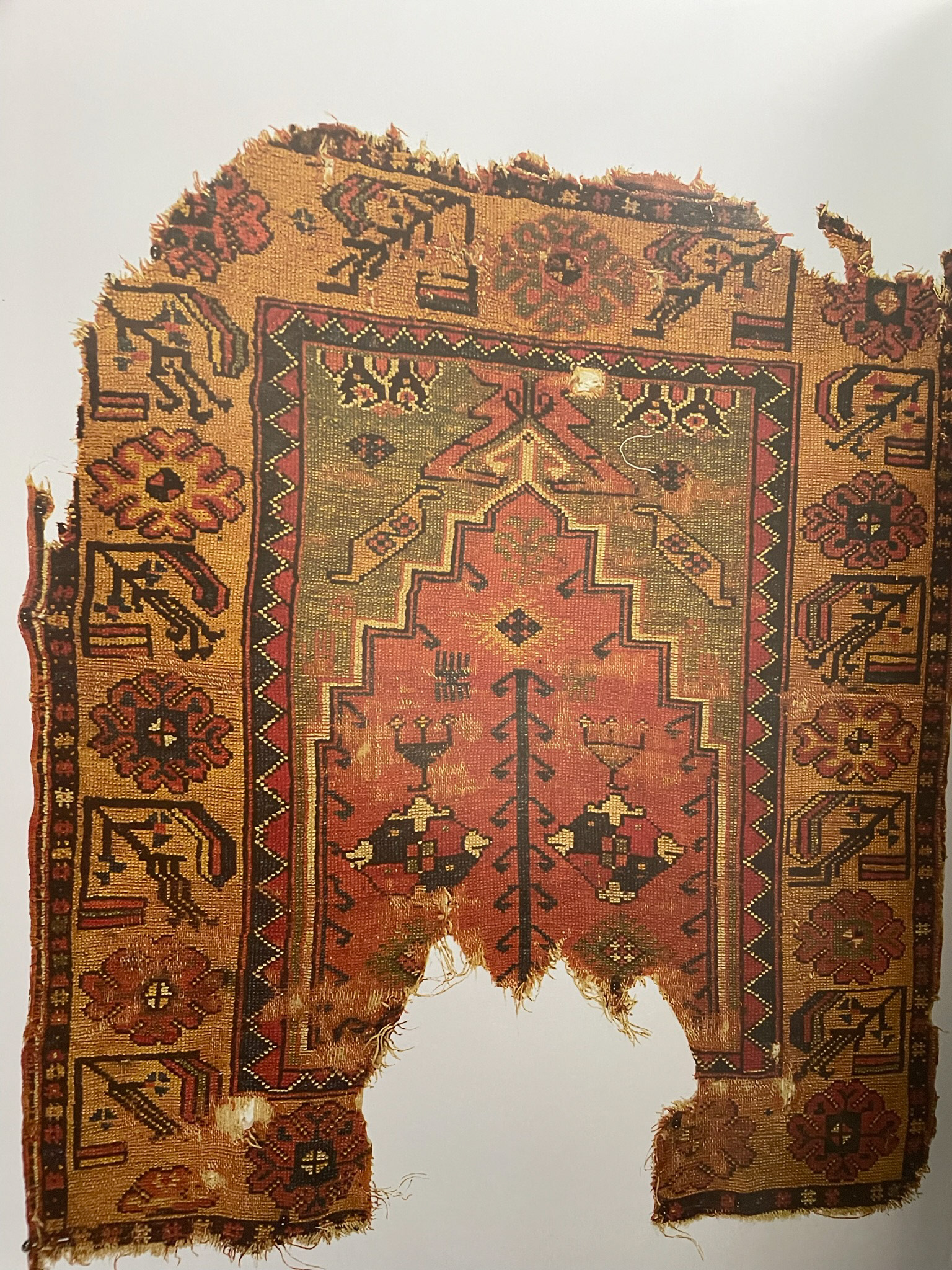 An example analysis of patterns from an 18th century carpet from Konya, Turkey. The carpet is held in Vakiflar Hali Muzesi, Istanbul, as inventory nr. 102. (Source: Kültür ve Turizm Bakanlığı, No: 81, 2006)
