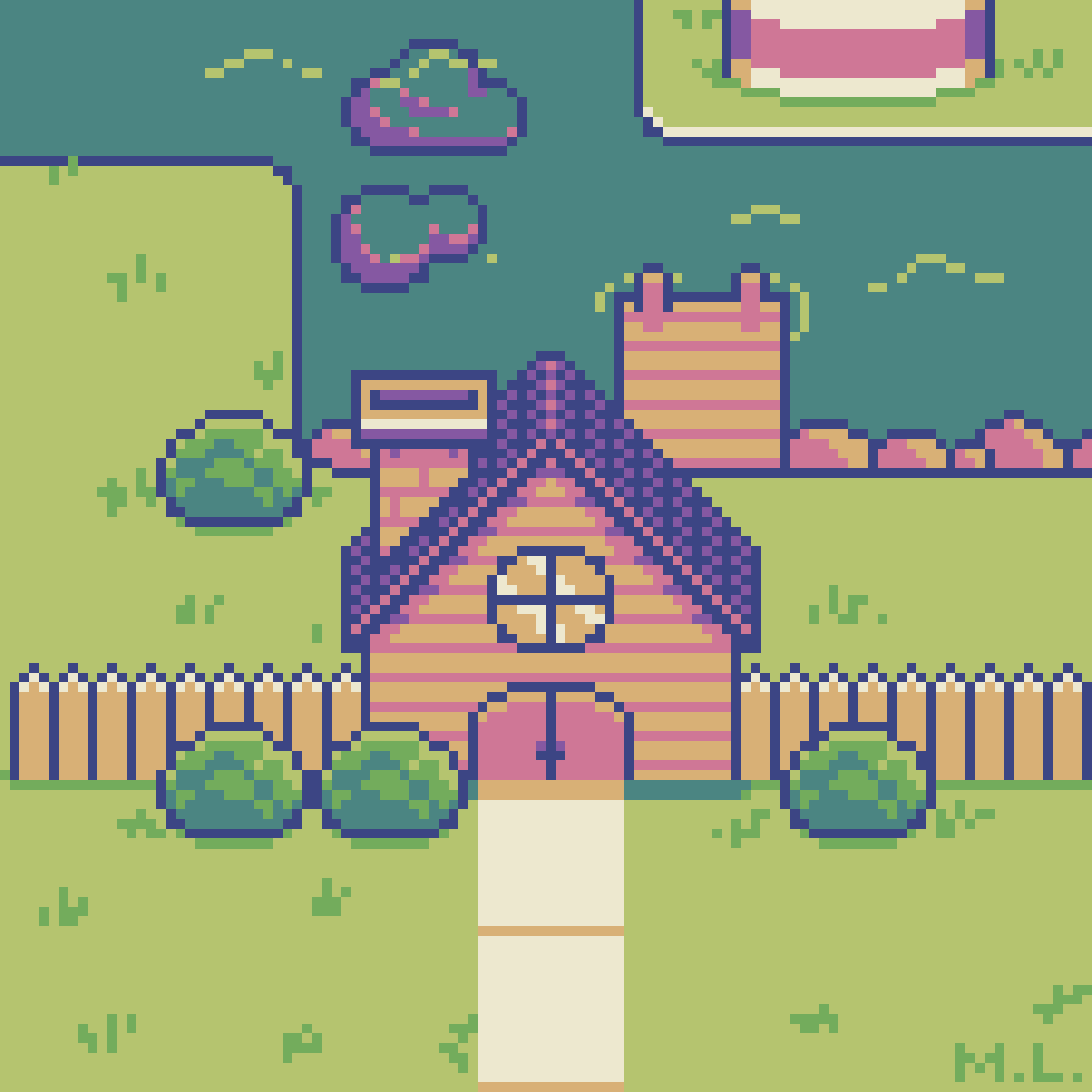 Cute Pixel House