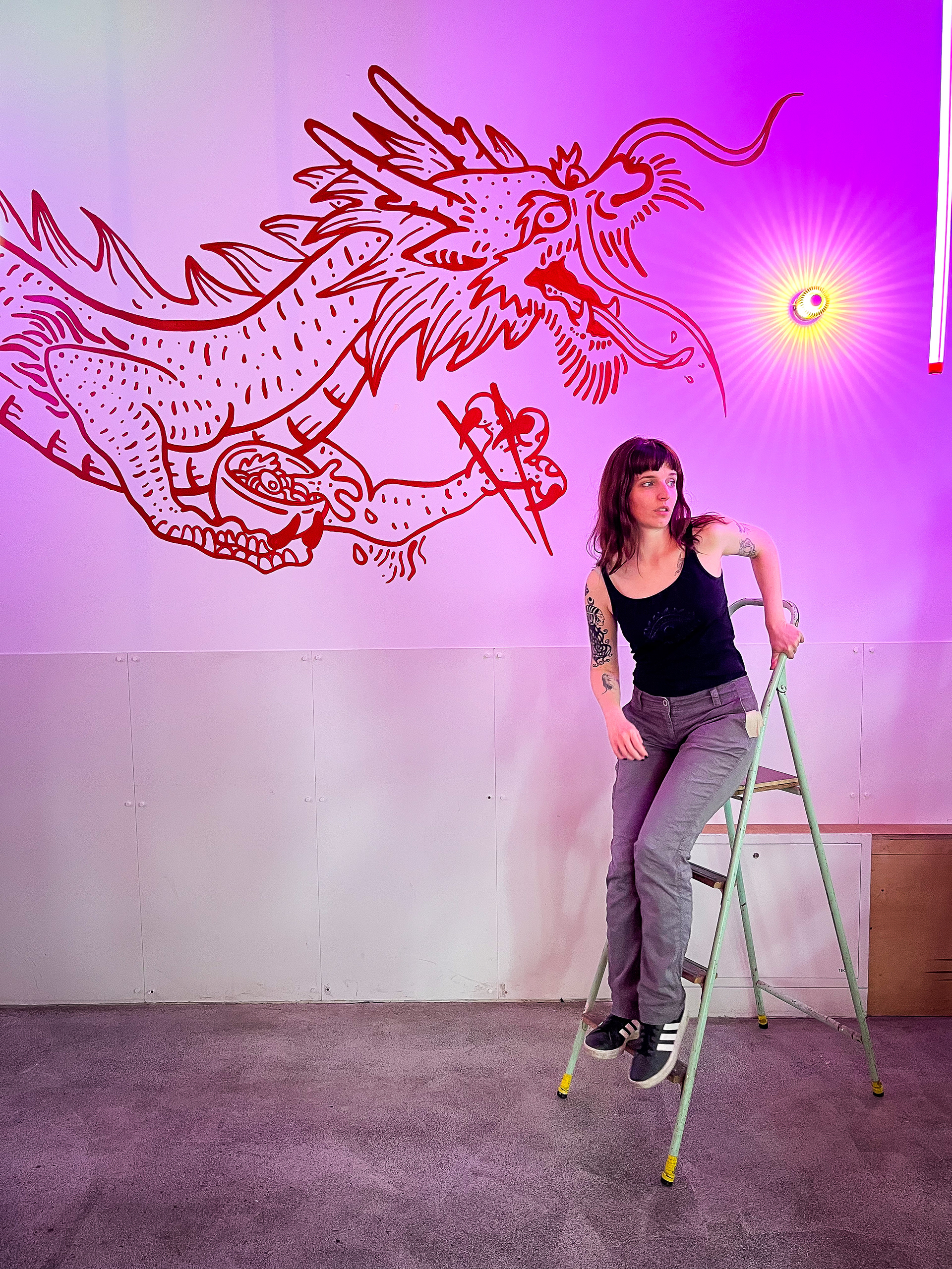 mural - Smok | restauracja START.WSCHÓD na Wildzie