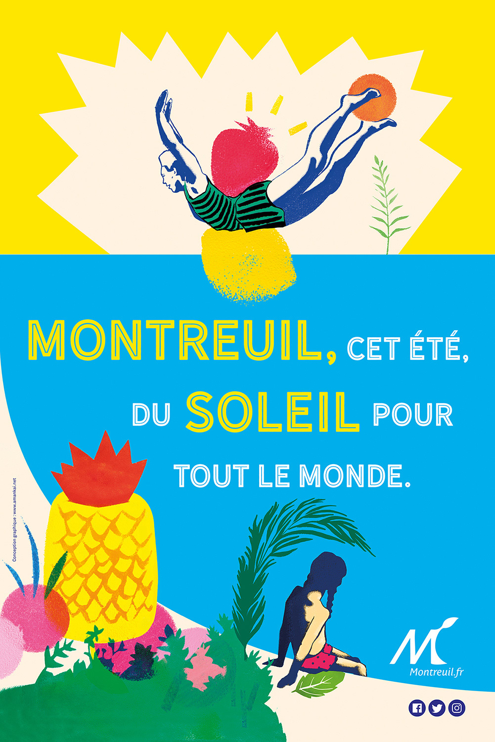 affiche pour la campagne de l'été à Montreuil