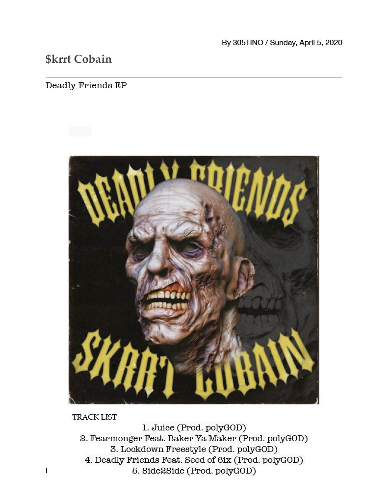 $krtt Cobain Review Published @ Plzdropthat.com