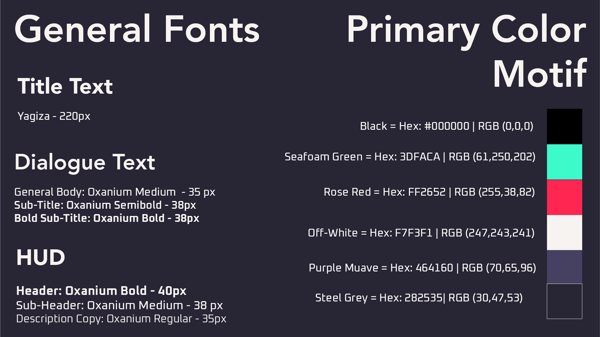 Fonts + Colors
