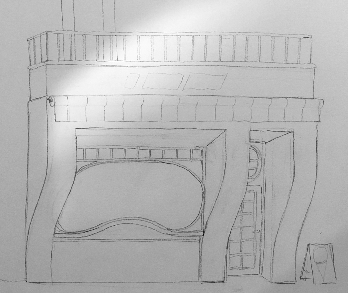 First rough design for the bar