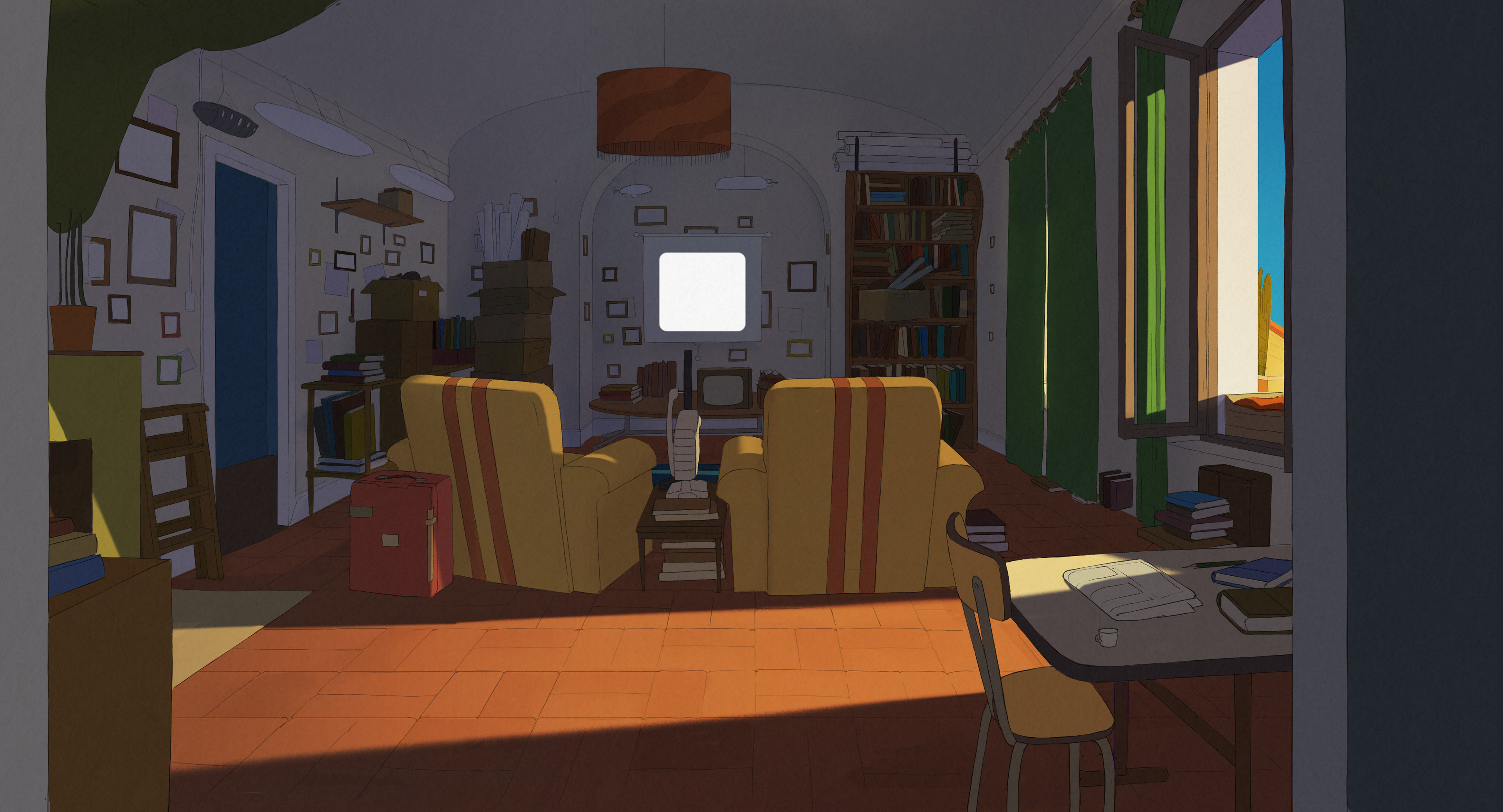 Nobile's living room in the 1970s