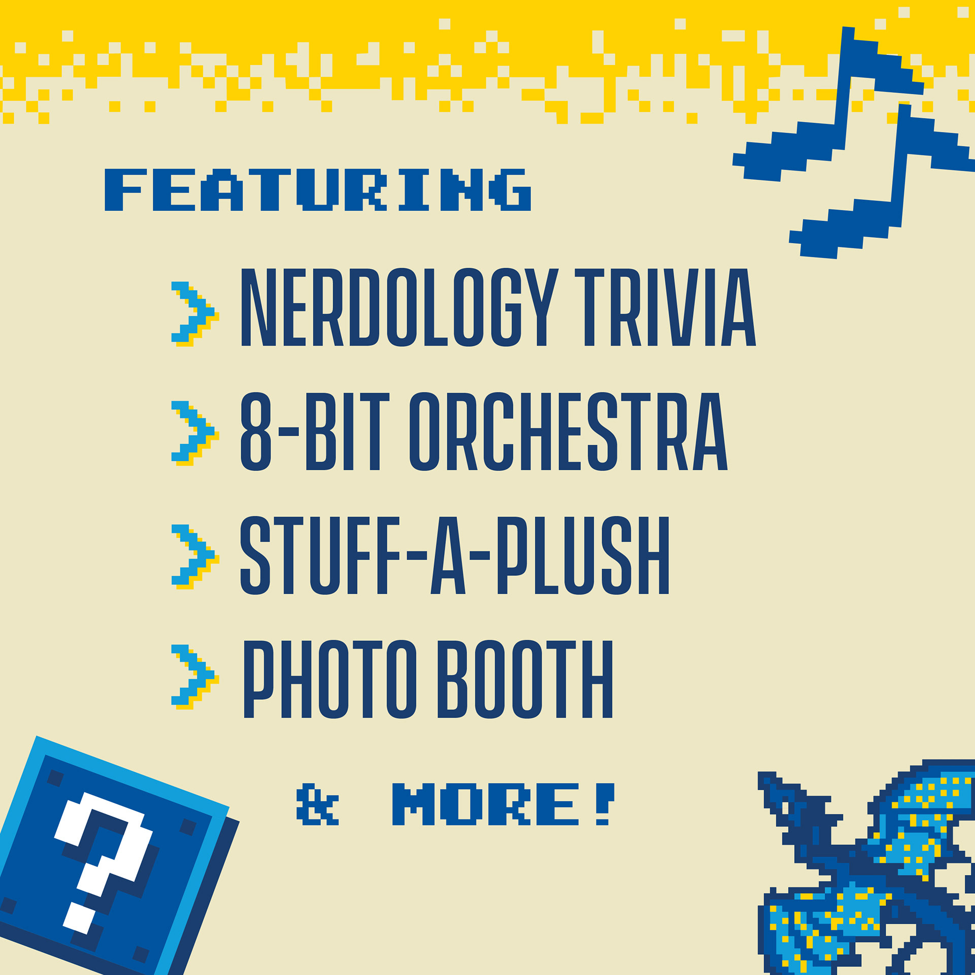 Geek Week 2023 8-Bit Themed Social Graphic. Graphic Design: Kirk Smith.