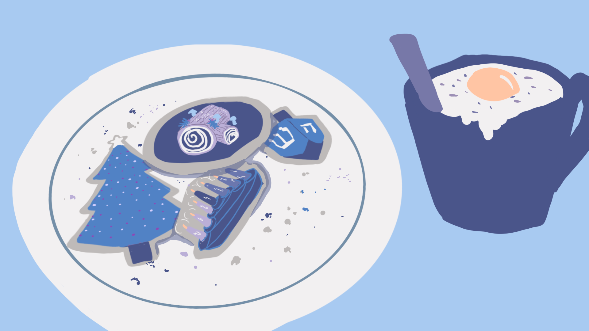 Early sketch proposal for December background