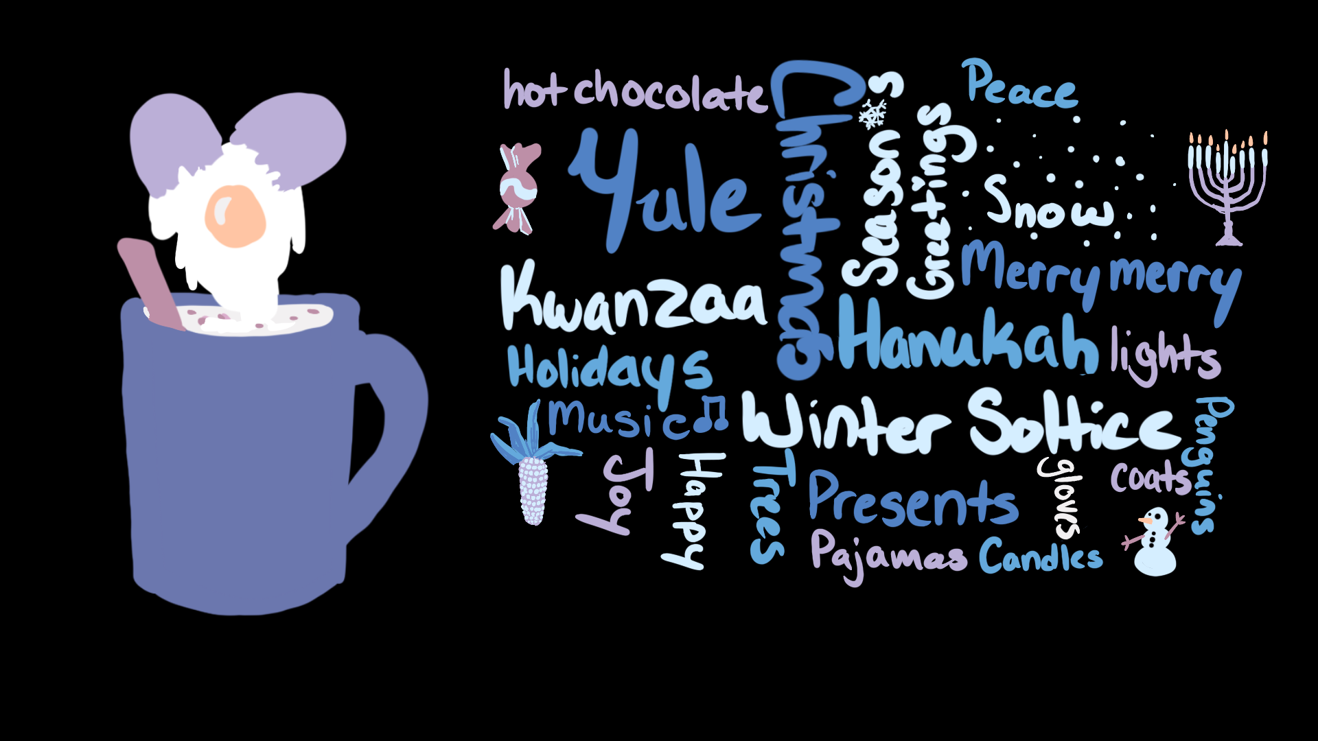 Early sketch proposal for December background