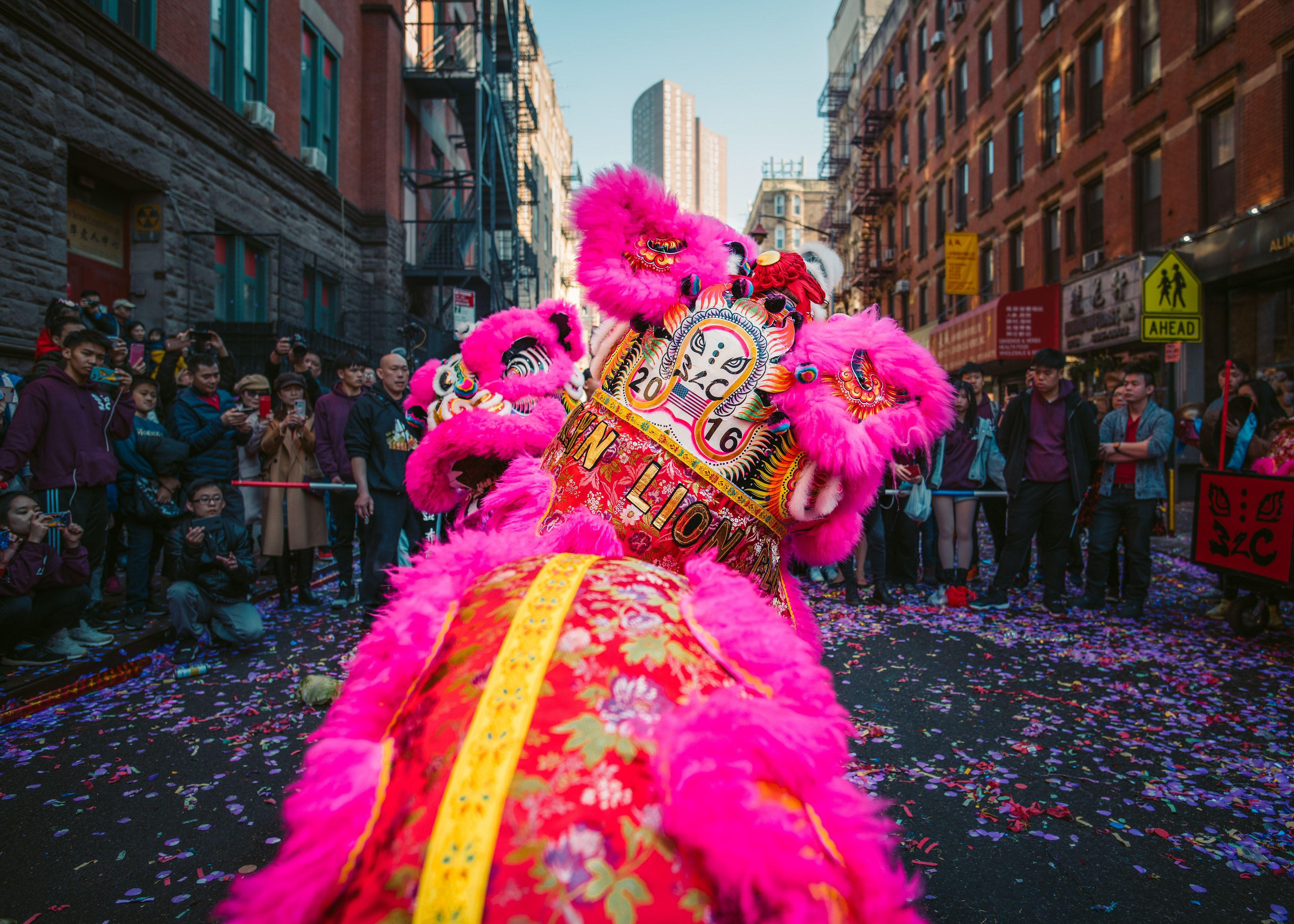 Chinese New Year celebration in Chinatown, Manhattan. 2019