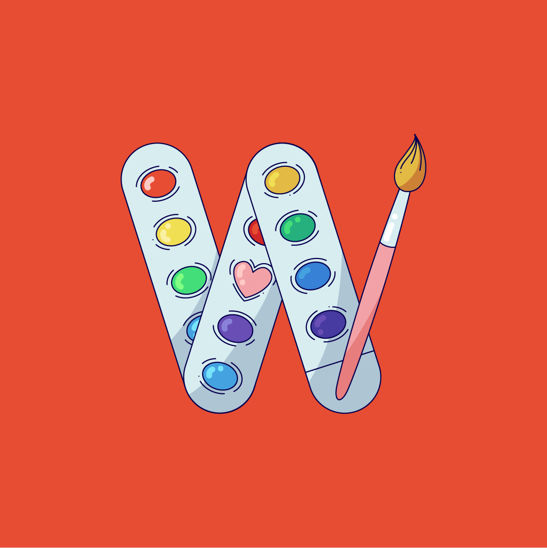 W for Watercolor
