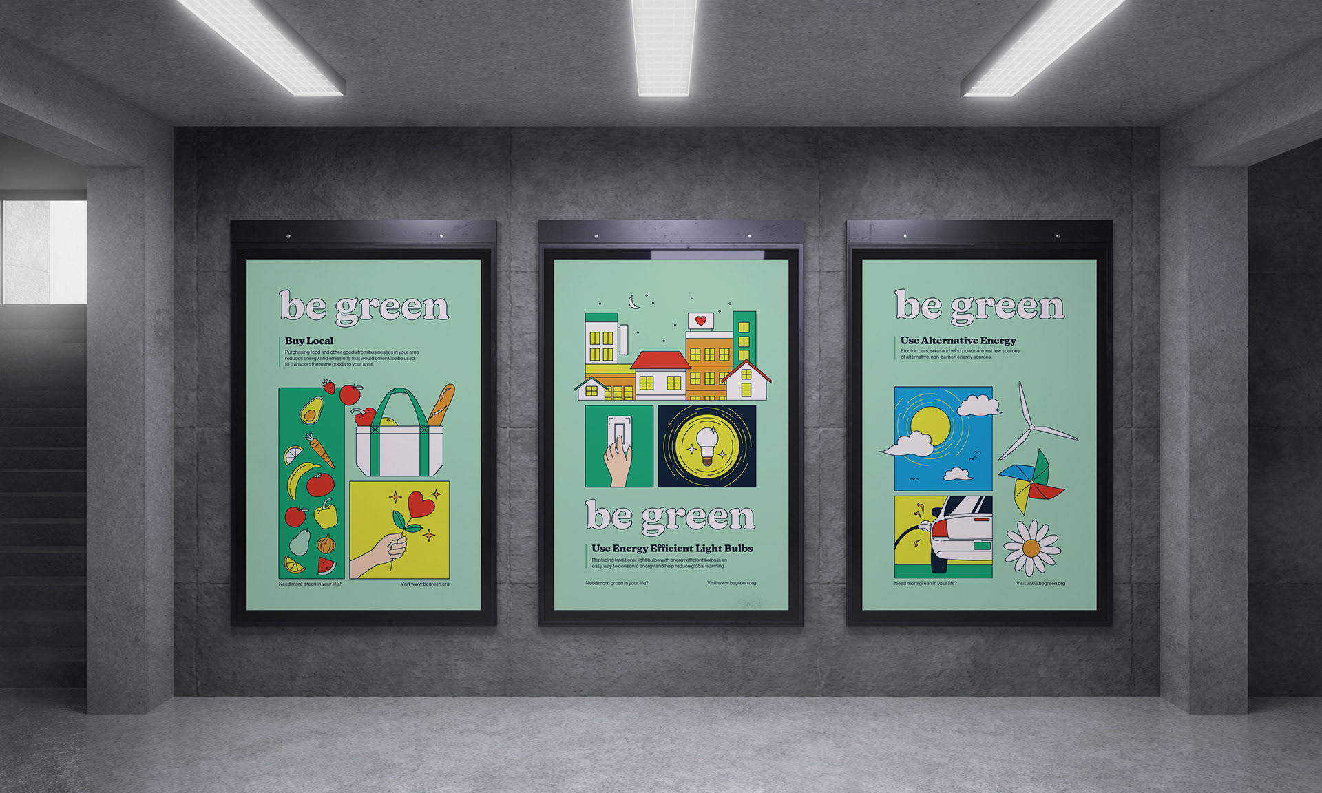 Be Green posters