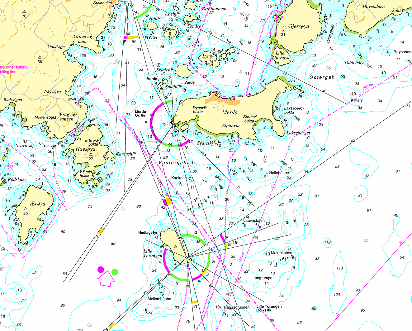 Original maritime map from Kartverket