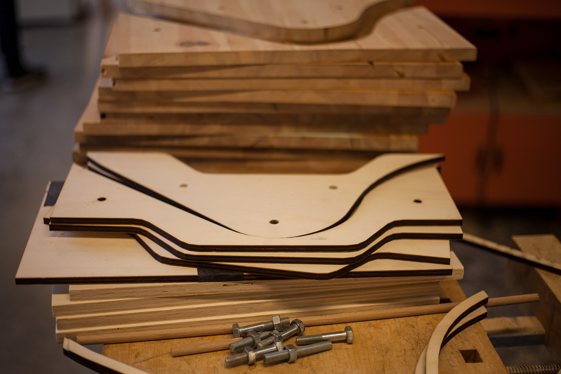 Making the molds for laminating