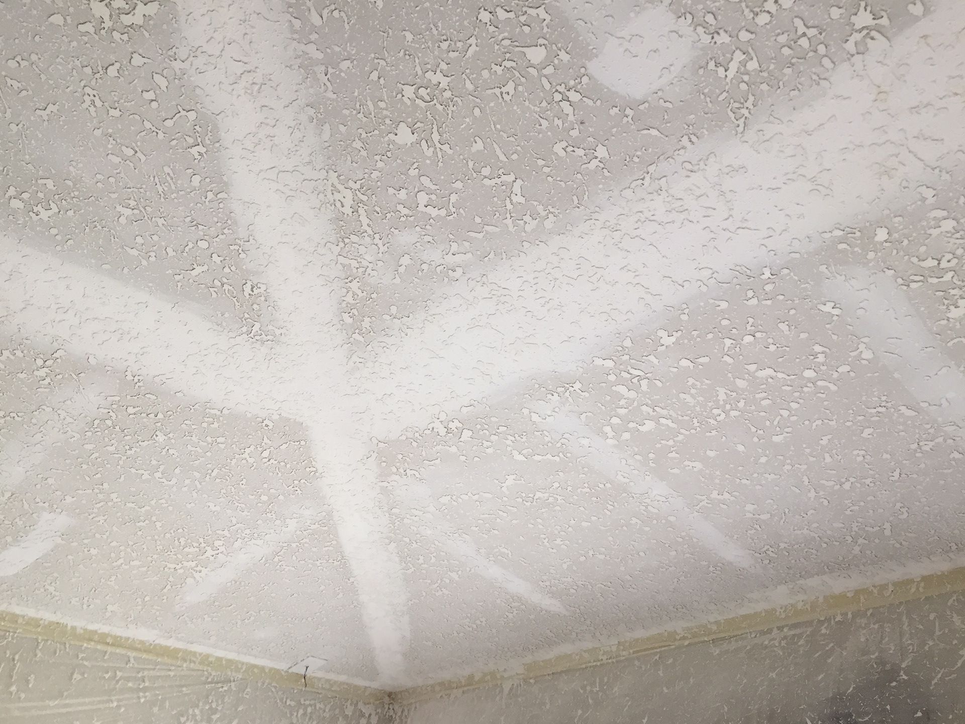 Knockdown texture before paint.