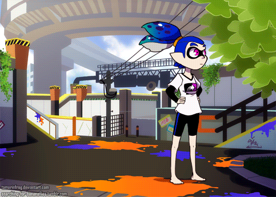A splatoon themed animation I did on photoshop