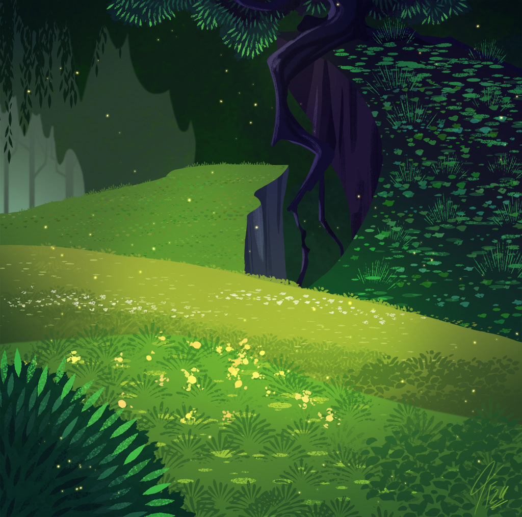 A forest scene I made to test out brushes