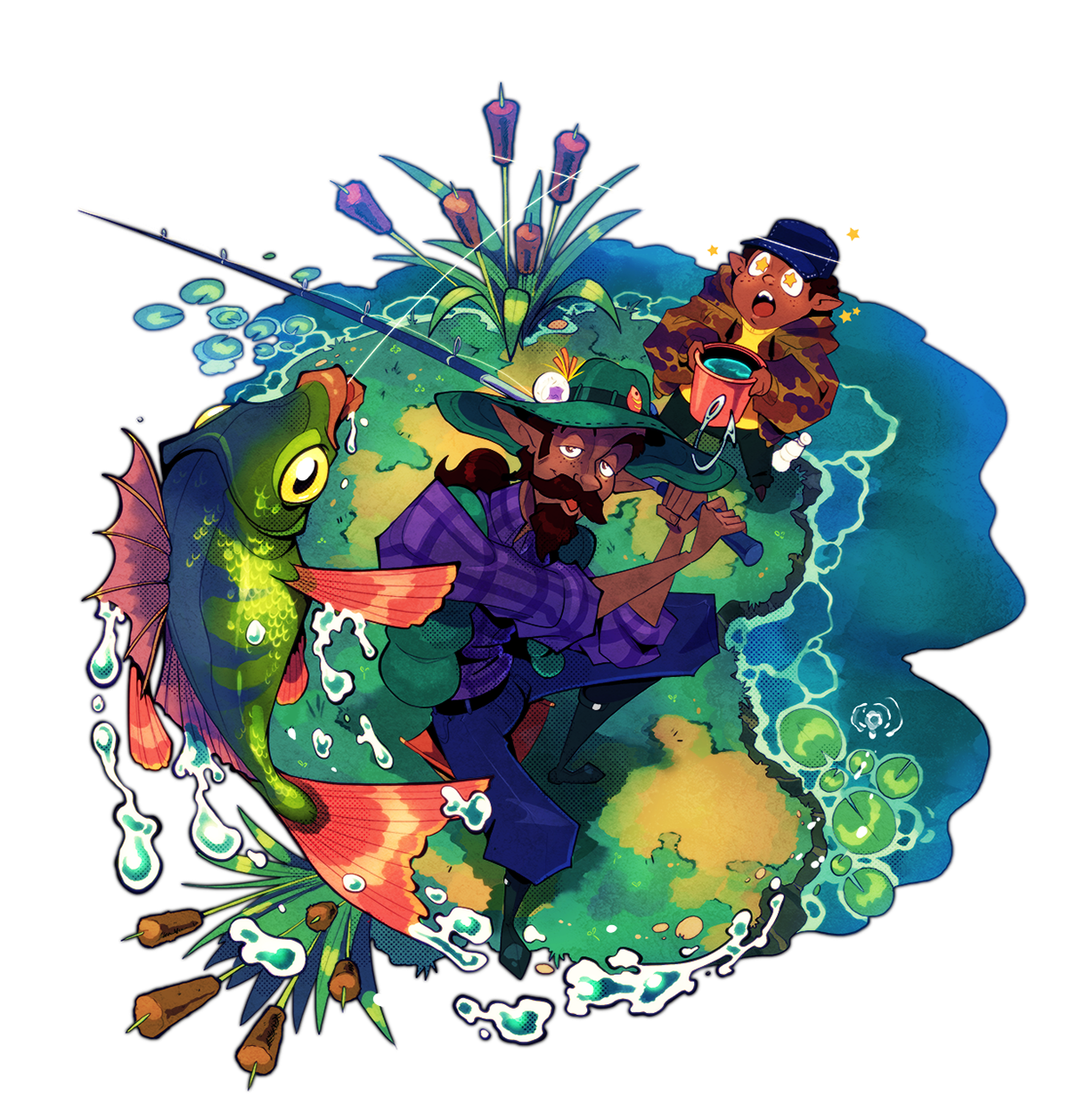 Promotional illustration I made for my comic series